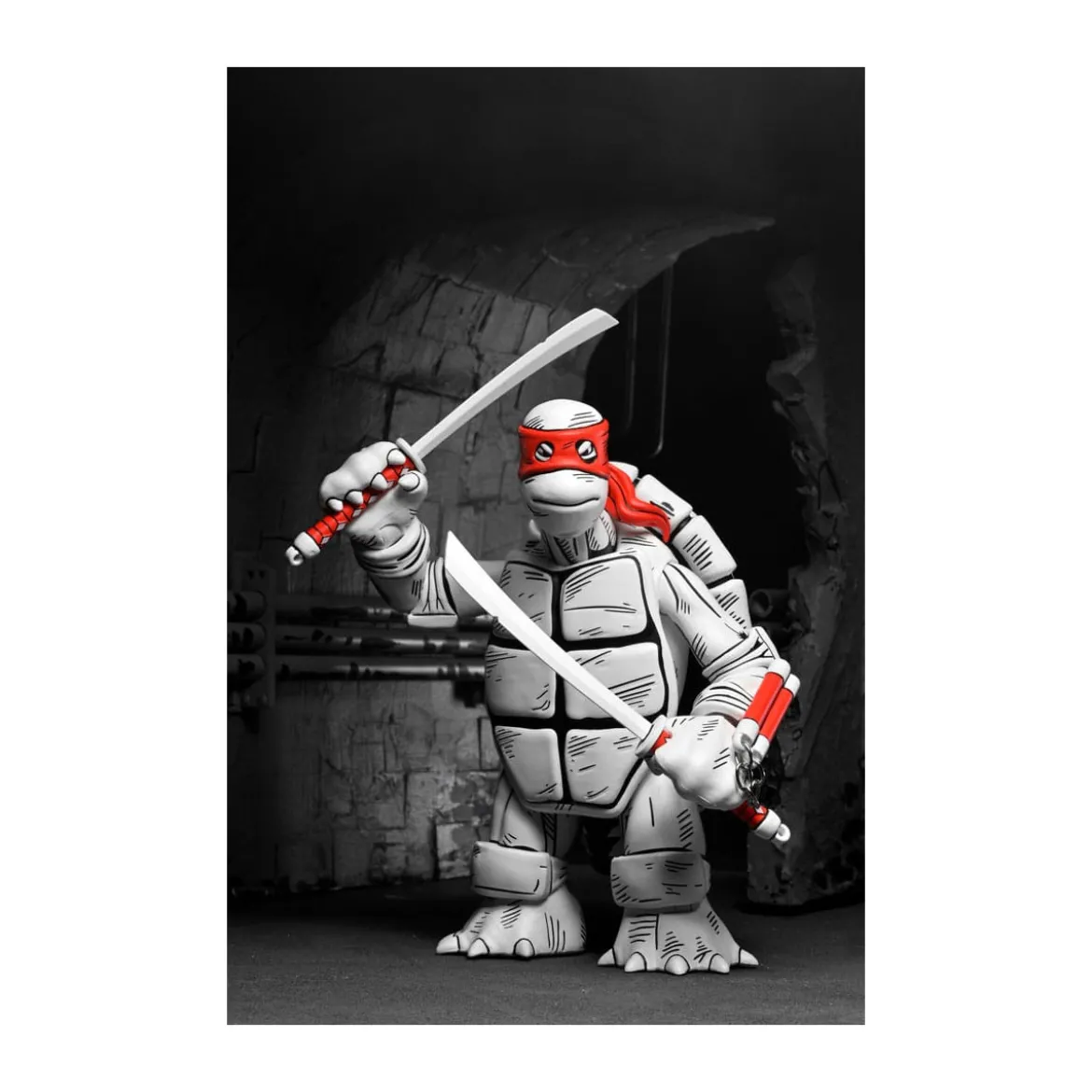 NECA - Mirage Comics - Black and White First Turtles - TMNT - Teenage Mutant Ninja Turtles