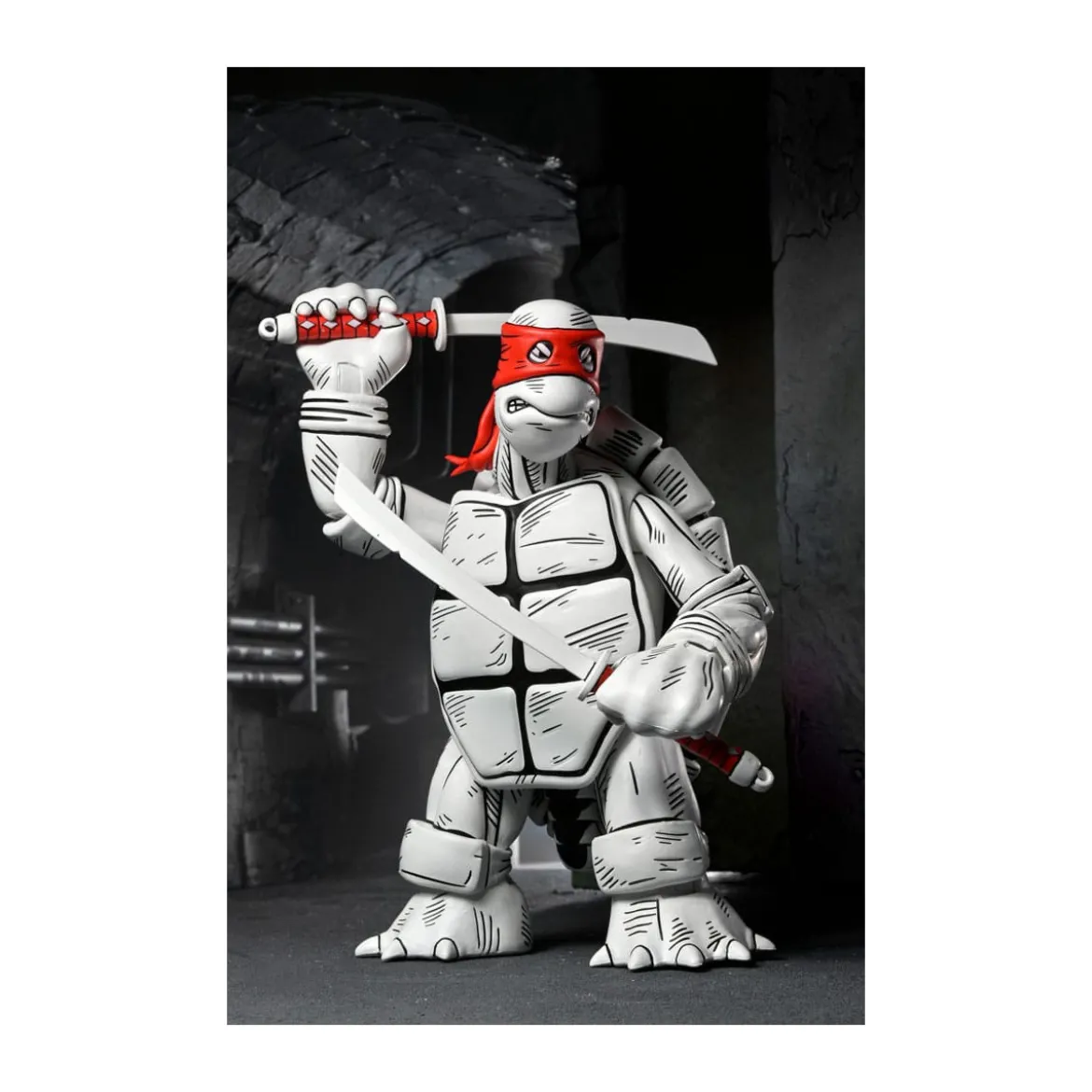 NECA - Mirage Comics - Black and White First Turtles - TMNT - Teenage Mutant Ninja Turtles