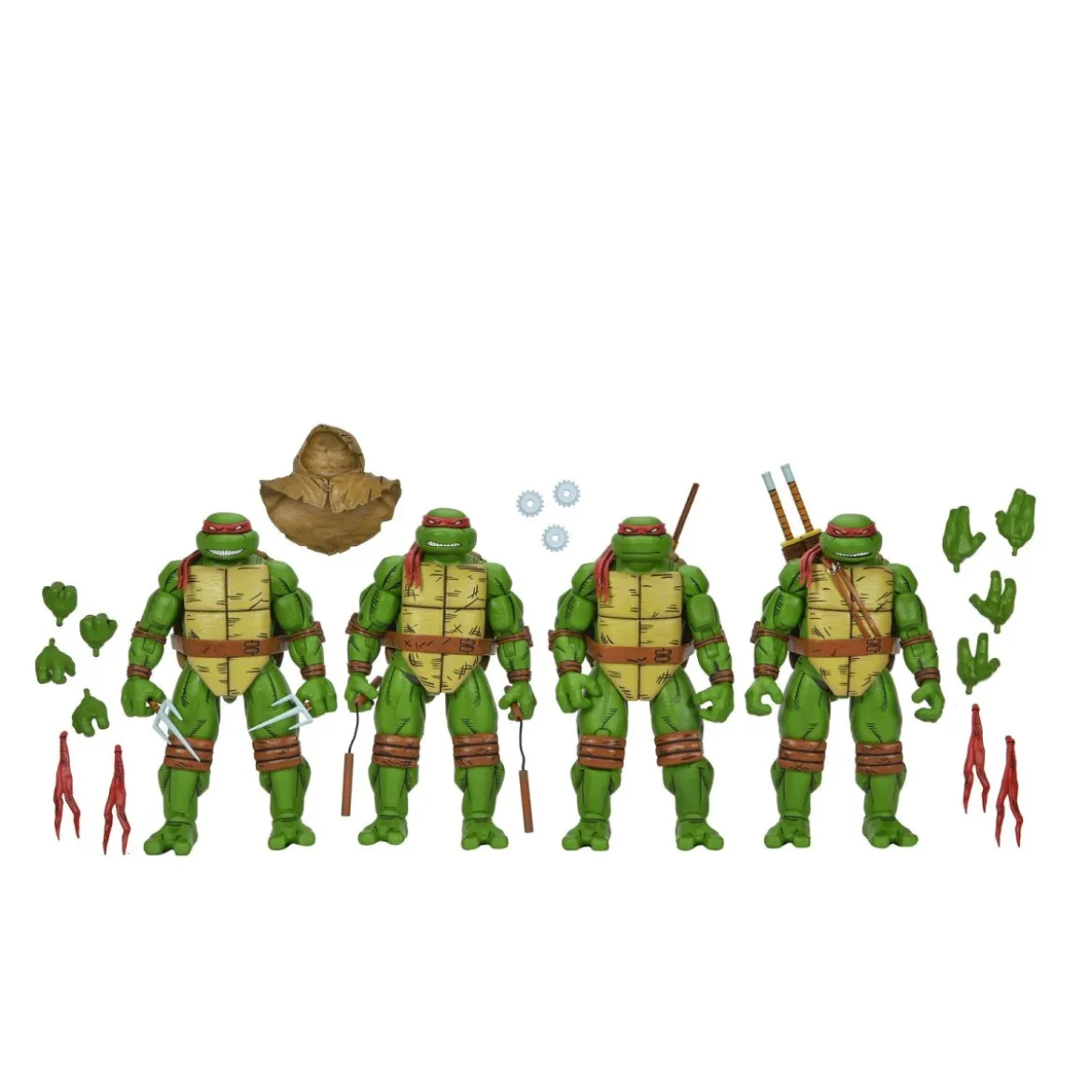 NECA - Mirage Comics - LEONARDO, RAPHAEL, MICHELANGELO & DONATELLO SET - TMNT