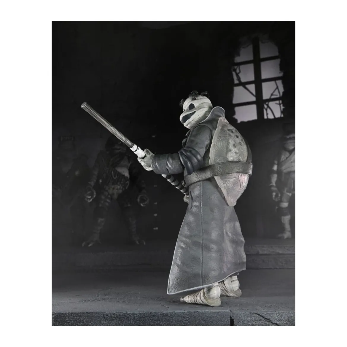NECA - Pack 4 figurines Turtles Black & White - Universal Monsters x TMNT