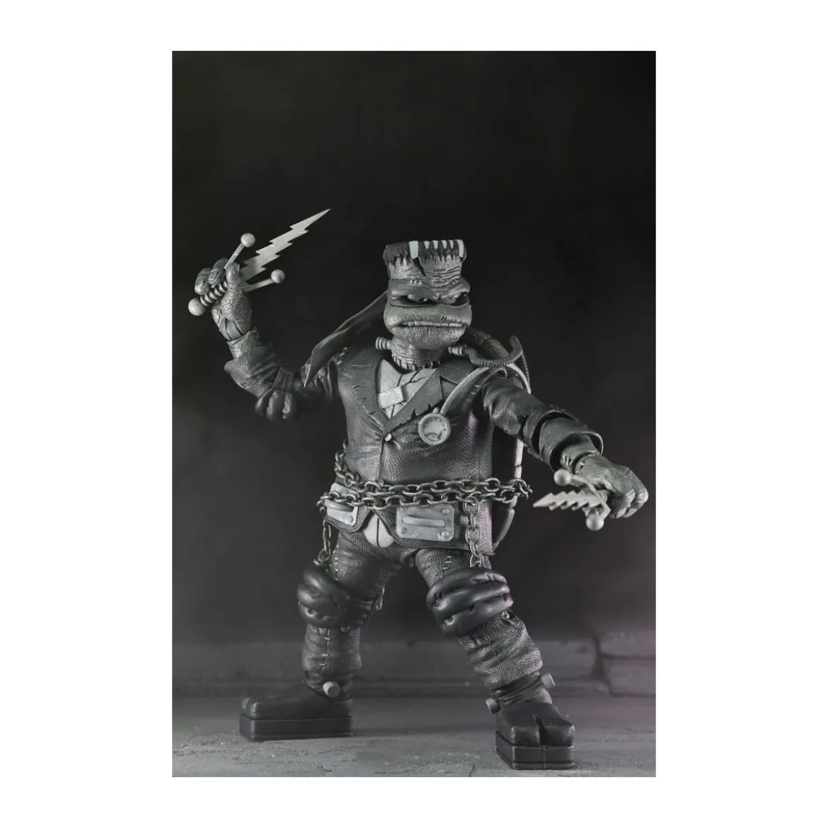 NECA - Pack 4 figurines Turtles Black & White - Universal Monsters x TMNT