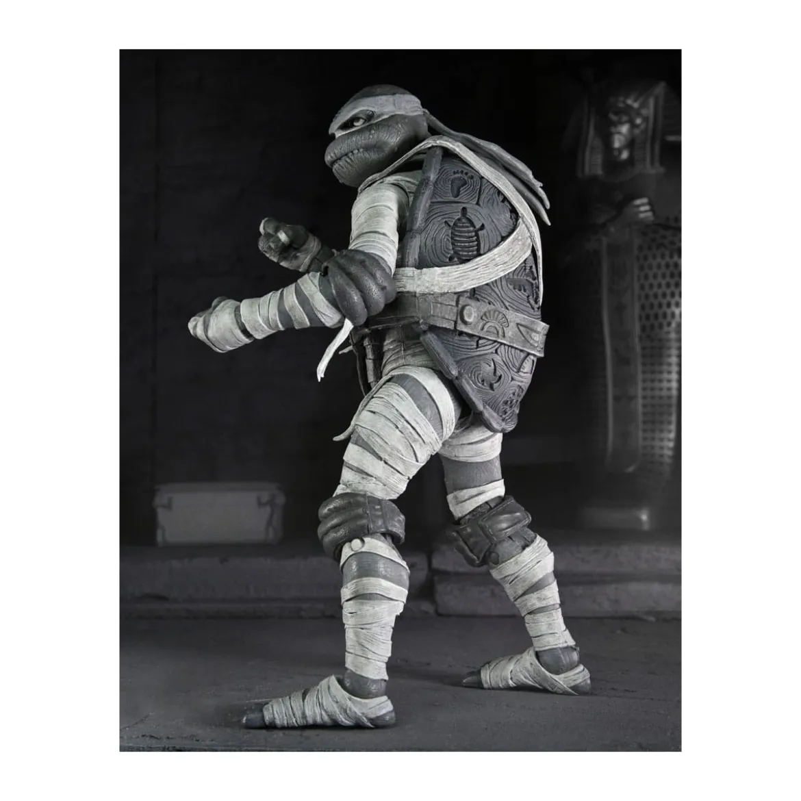 NECA - Pack 4 figurines Turtles Black & White - Universal Monsters x TMNT