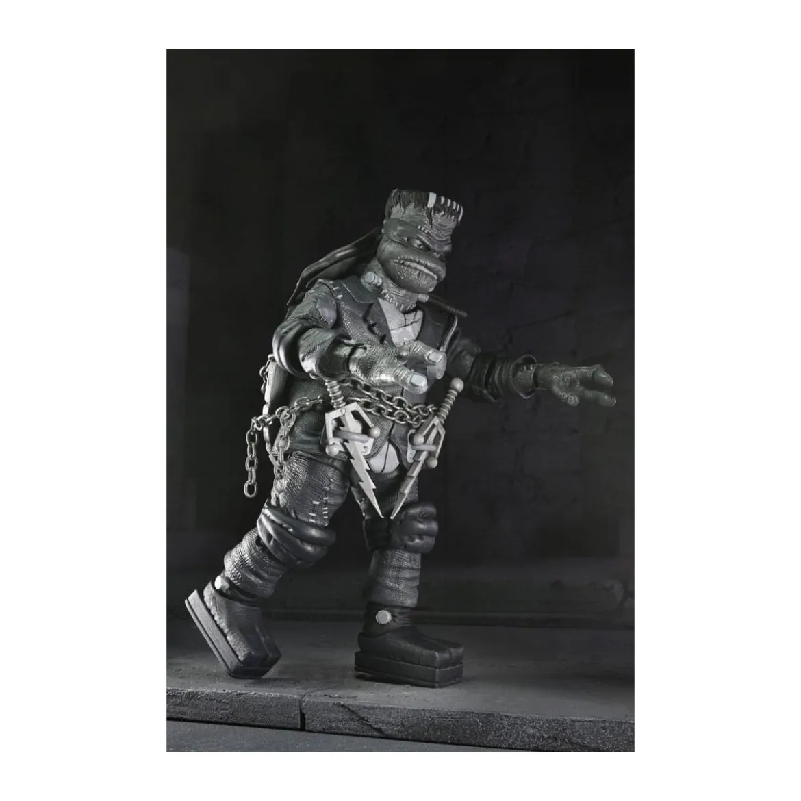 NECA - Pack 4 figurines Turtles Black & White - Universal Monsters x TMNT