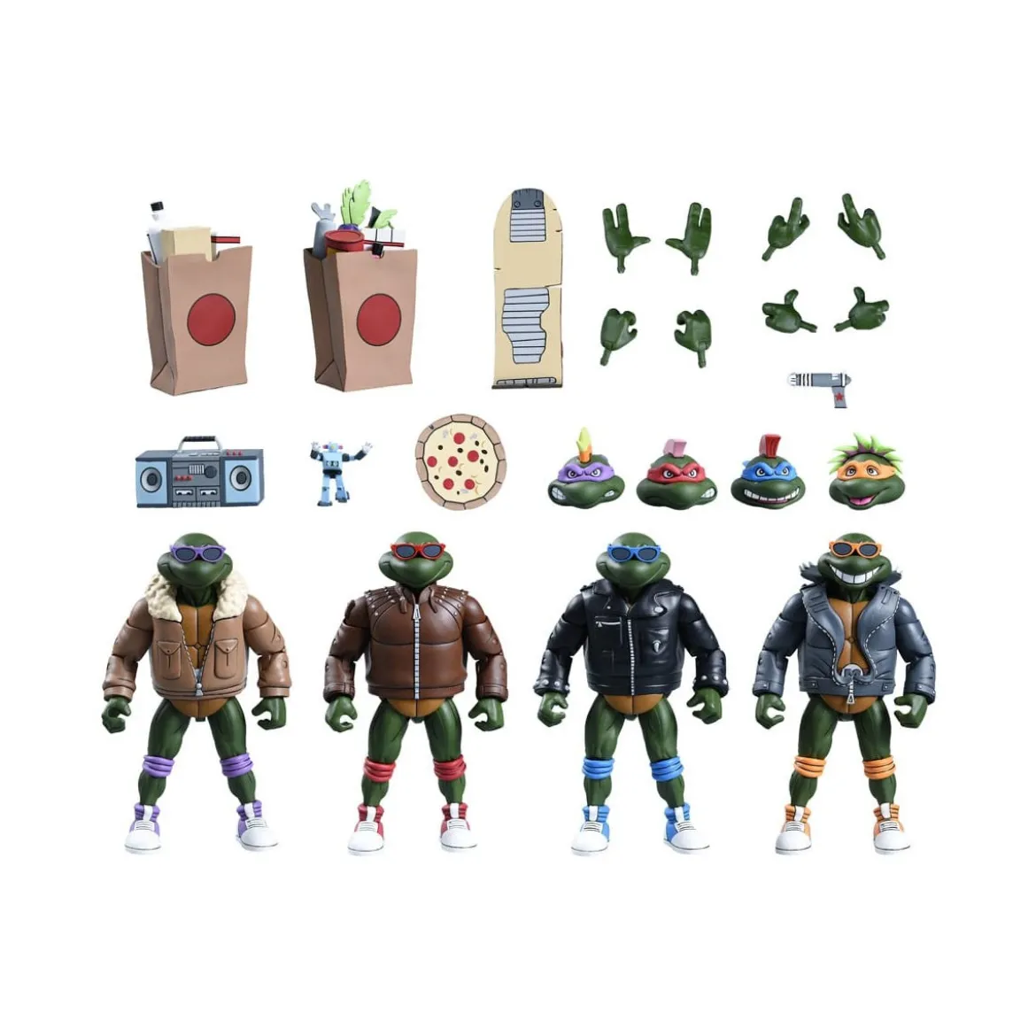 NECA - Punk Turtles 4 Pack - TMNT Cartoon