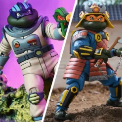 NECA - Space Adventure Donatello & Samurai Adventure Michelangelo - TMNT Cartoon