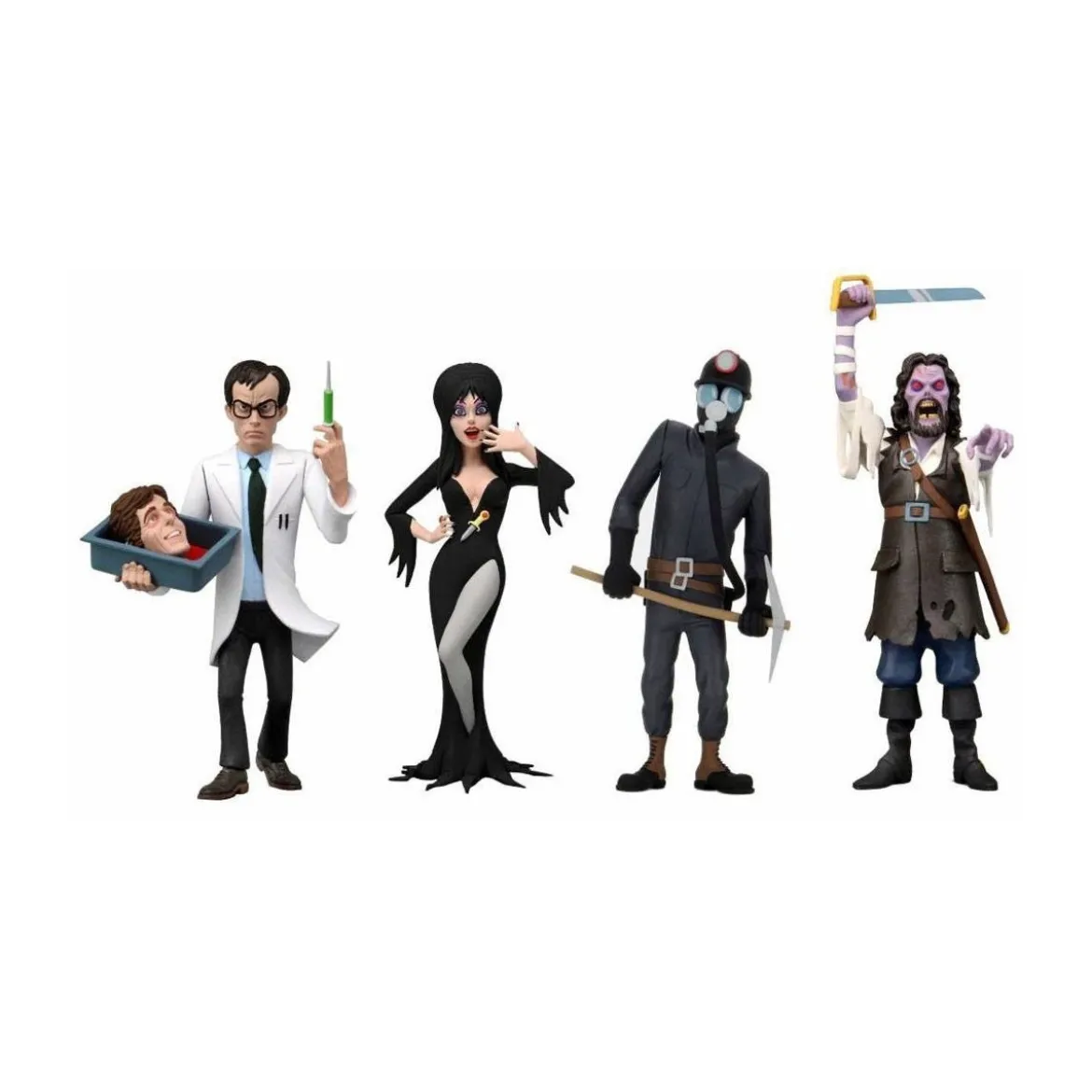 Neca - Toony Terrors - Elvira Captain Blake Herbert West The Miner - Serie 6