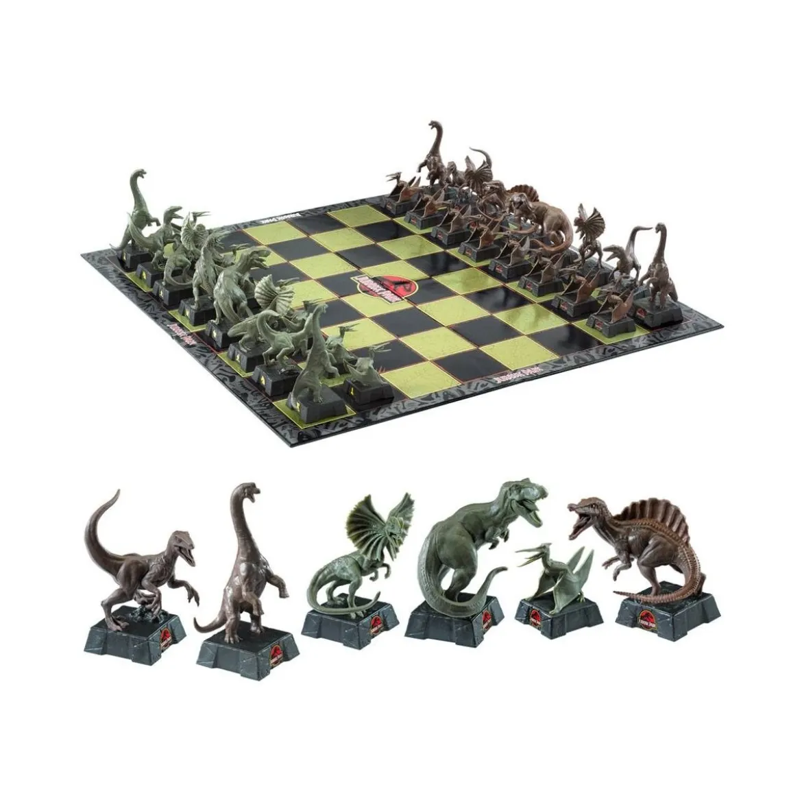 Noble Collection - Jurassic Park jeu d'échecs Dinosaures