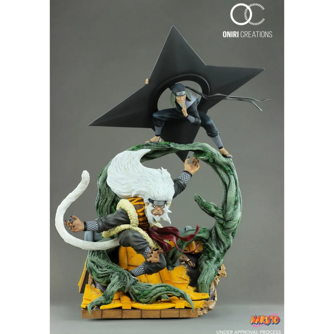 Oniri Creations - Naruto - Hiruzen Sarutobi & Enma - Sandaime Hokage – The Last Fight