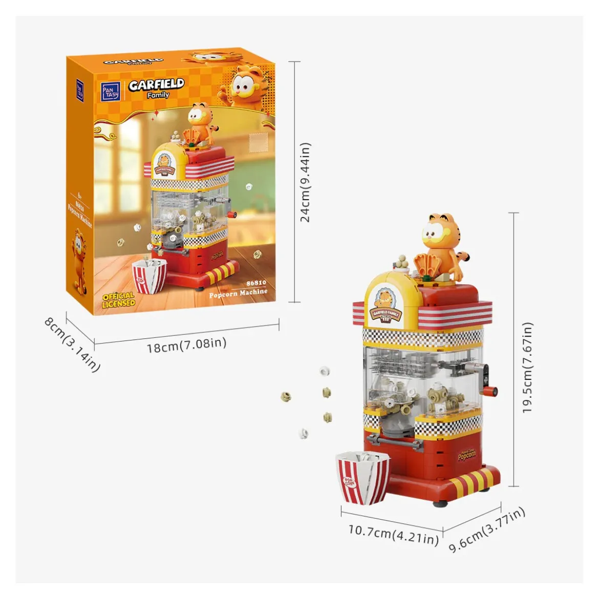 Pantasy - Garfield Fantastic Machines Series - Garfield Pop Corn Machine (set a construire)