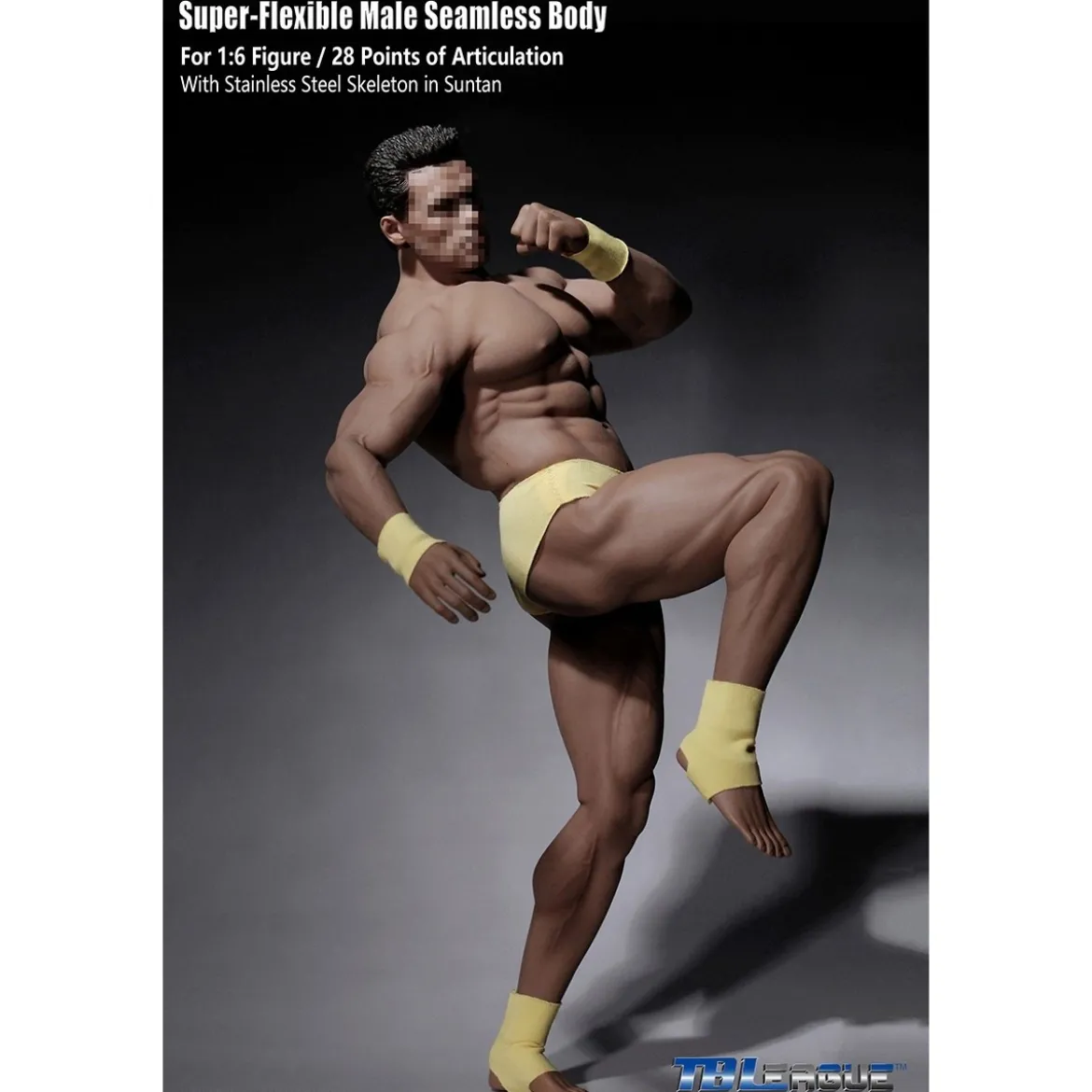 Phicen - TBLeague 1/6th Scale Super-Flexible Male Seamless Body - Corp bronzé Musculature Forte