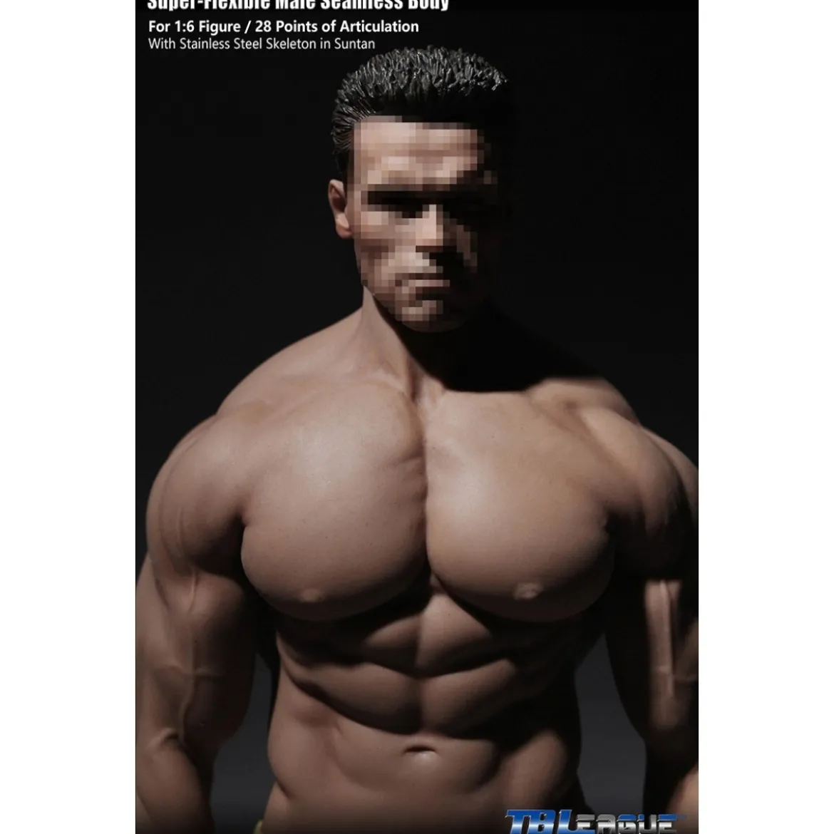 Phicen - TBLeague 1/6th Scale Super-Flexible Male Seamless Body - Corp bronzé Musculature Forte