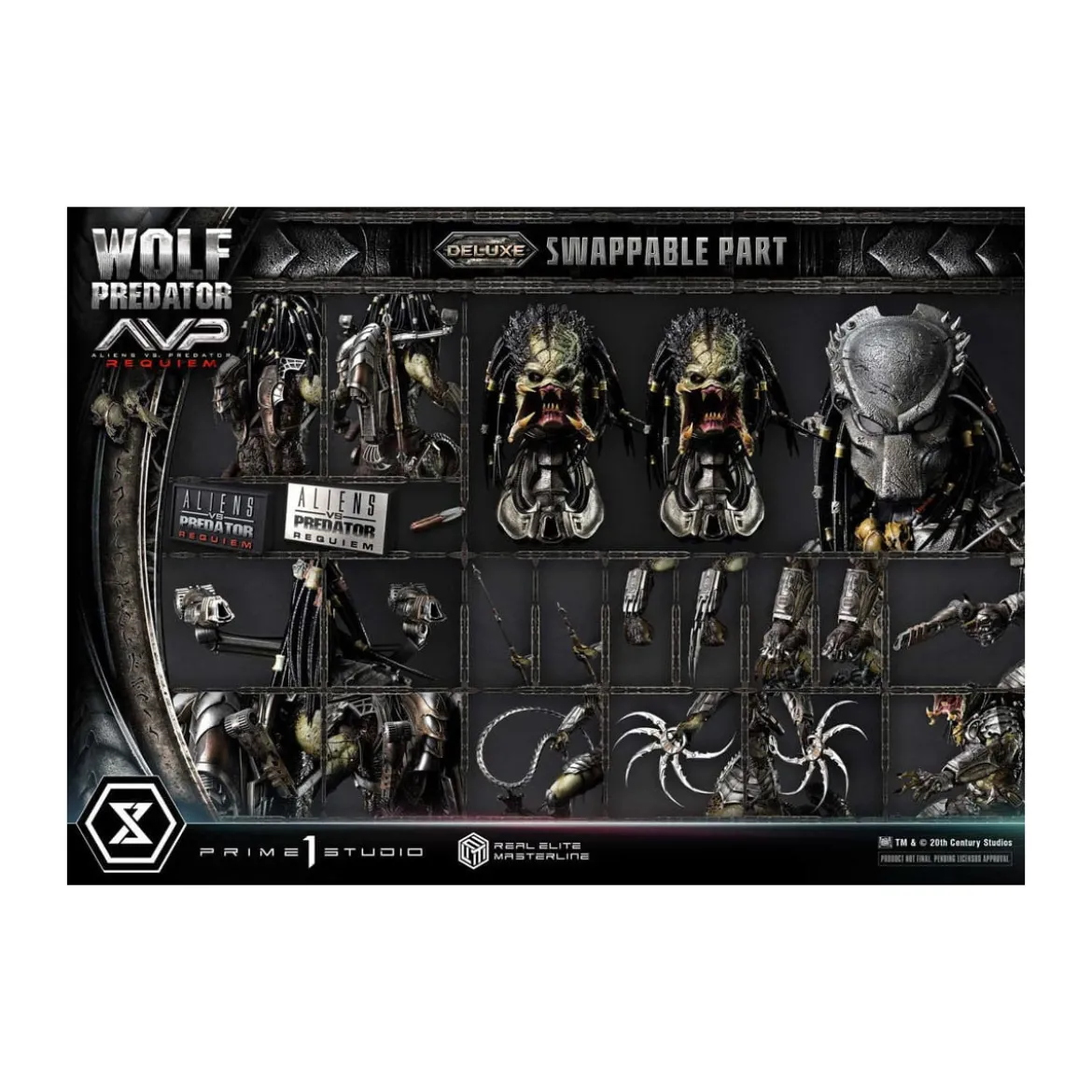 Prime 1 Studio - Alien vs. Predator Requiem - Wolf Predator Deluxe Bonus Ver. Real Elite Masterline Series 1/3