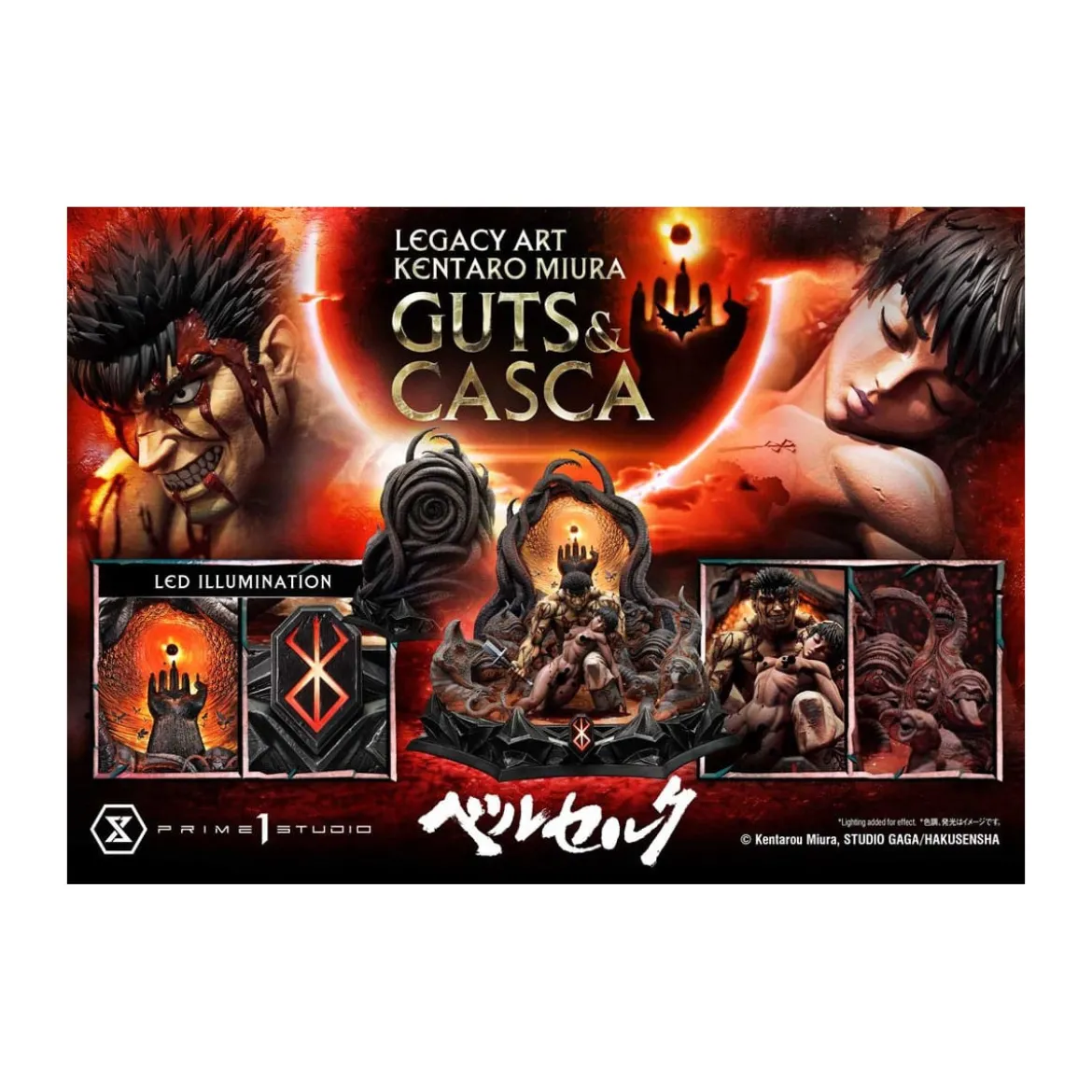 Prime 1 Studio Berserk - Kentaro Miura Legacy Art Berserker GUTS & CASCA 1/6 Scale Statue