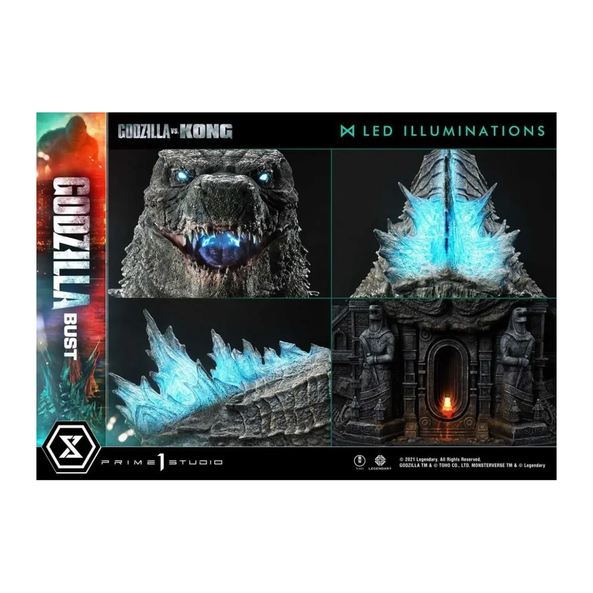 Prime 1 Studio - Buste Godzilla - Godzilla vs Kong Bonus Version