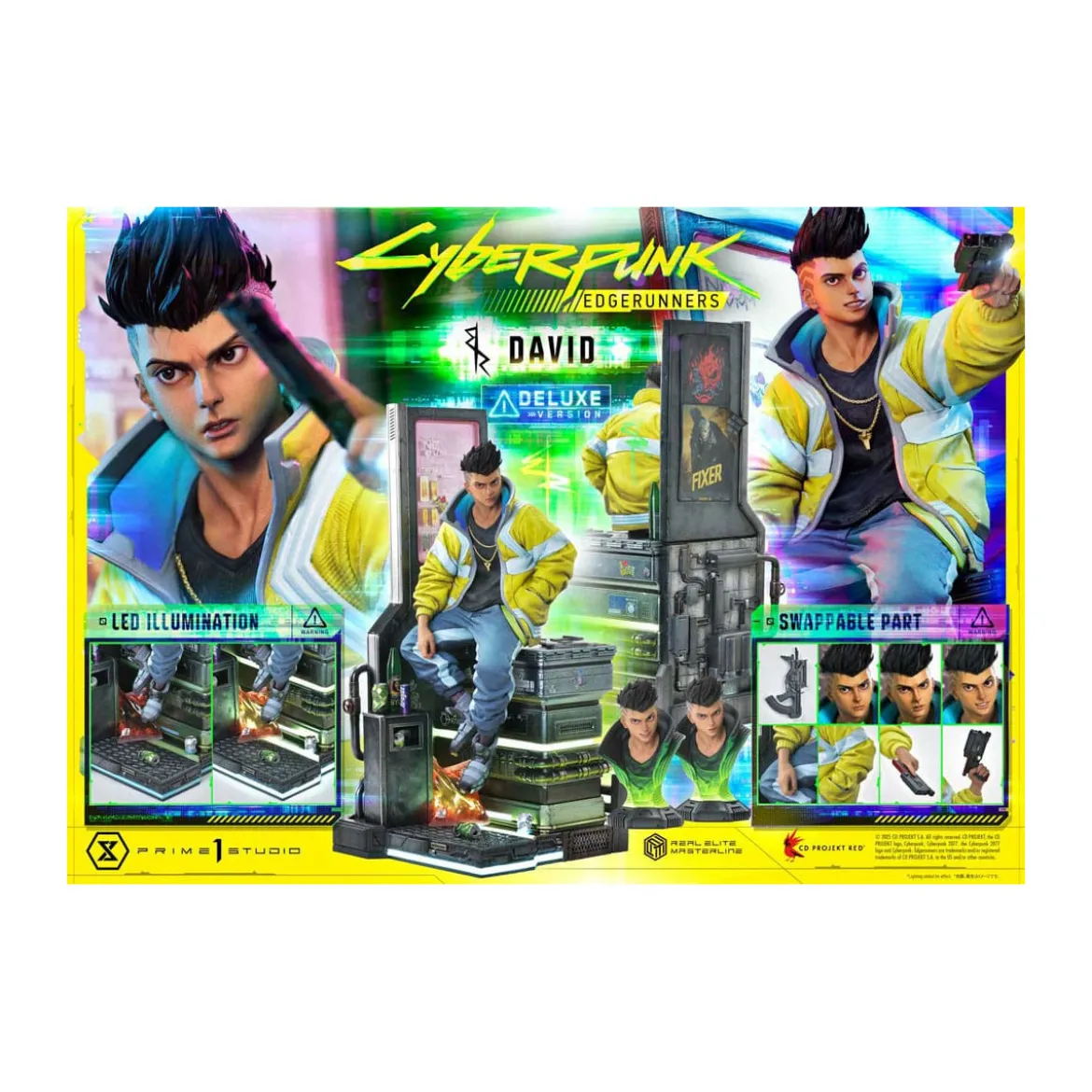 Prime 1 Studio - Cyberpunk: Edgerunners - David Deluxe Bonus Version Real Elite Masterline Series 1/4