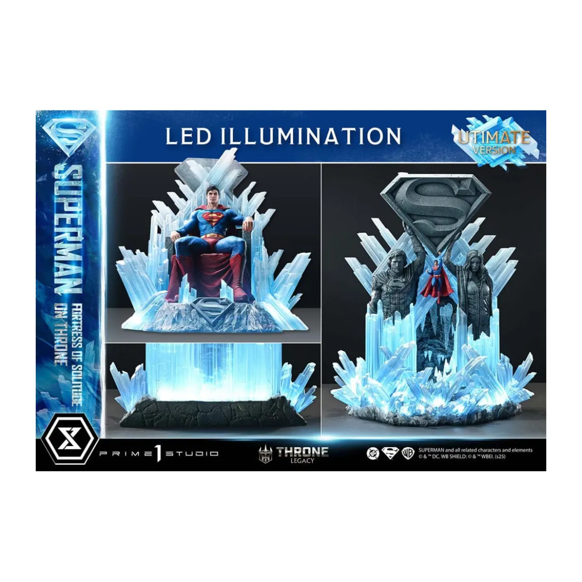 Prime 1 Studio DC Comics Throne Legacy Collection - Superman Fortress of Solitude on Throne Ultimate Bonus Version