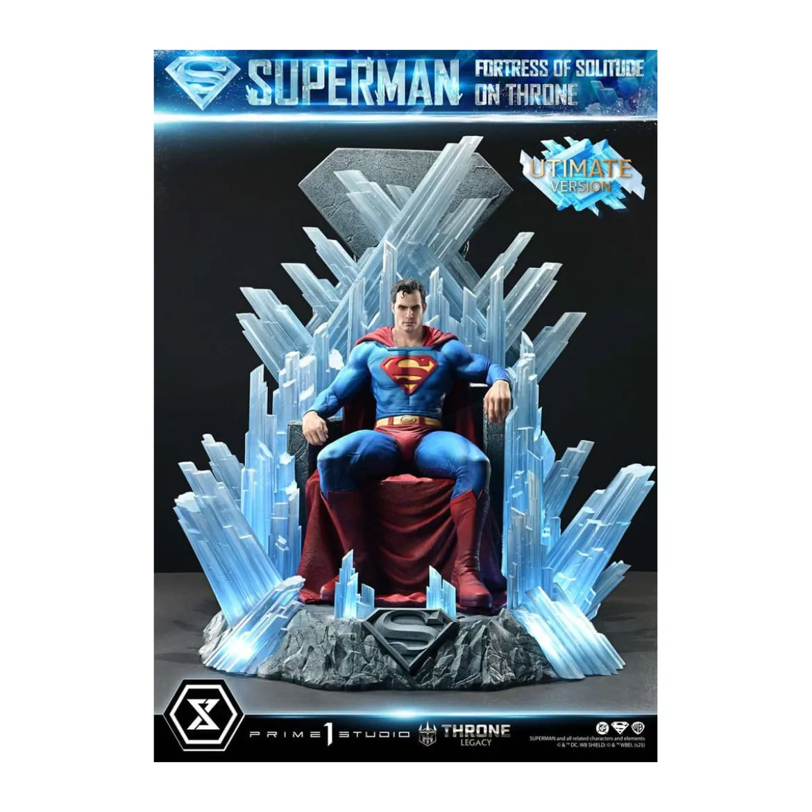 Prime 1 Studio DC Comics Throne Legacy Collection - Superman Fortress of Solitude on Throne Ultimate Bonus Version