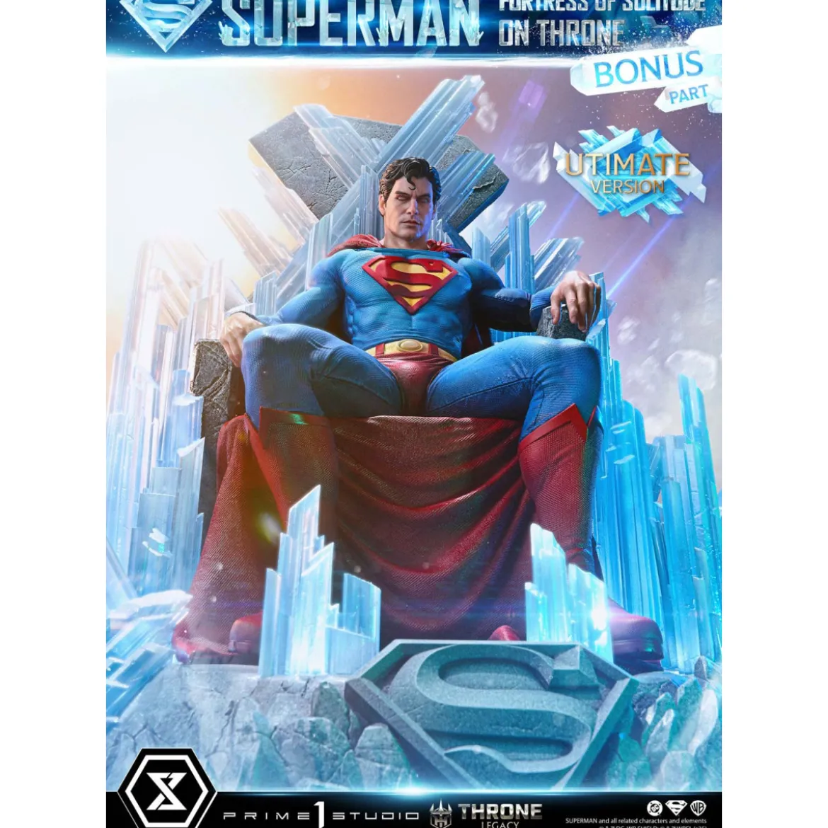 Prime 1 Studio DC Comics Throne Legacy Collection - Superman Fortress of Solitude on Throne Ultimate Bonus Version