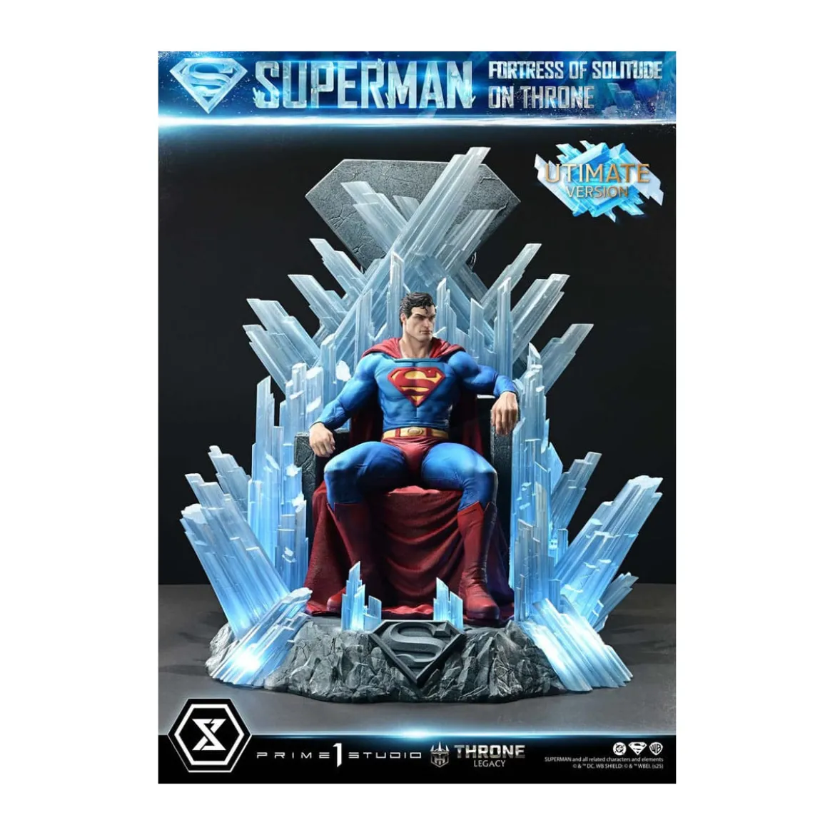 Prime 1 Studio DC Comics Throne Legacy Collection - Superman Fortress of Solitude on Throne Ultimate Bonus Version