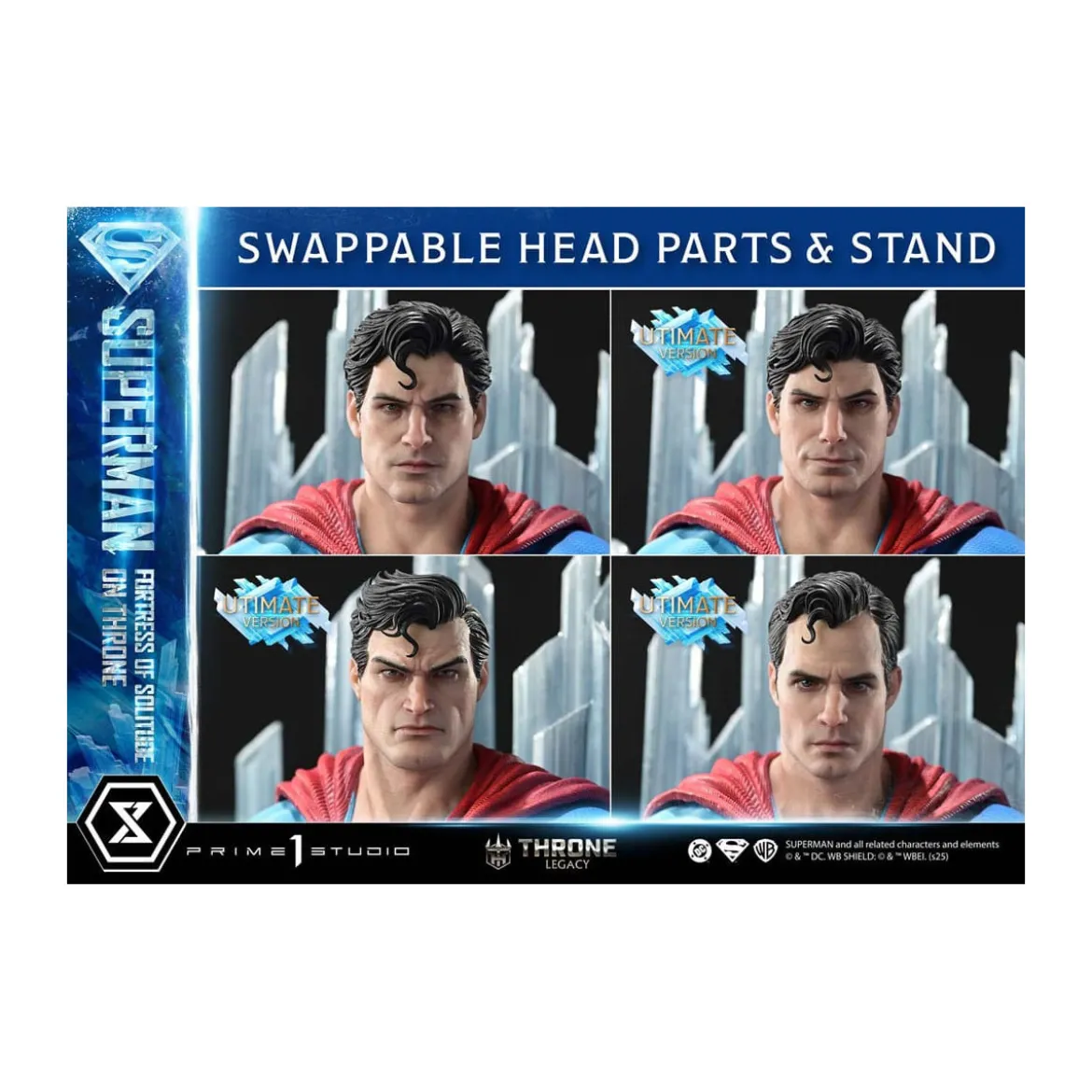 Prime 1 Studio DC Comics Throne Legacy Collection - Superman Fortress of Solitude on Throne Ultimate Bonus Version
