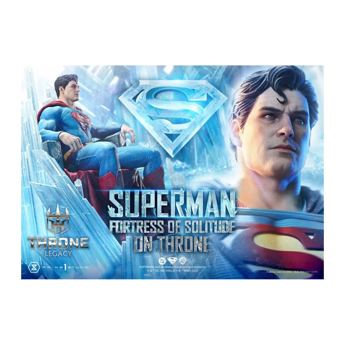 Prime 1 Studio DC Comics Throne Legacy Collection - Superman Fortress of Solitude on Throne (Design by Gabriele Dell'Otto) 1/4