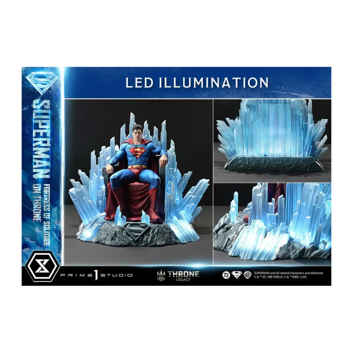 Prime 1 Studio DC Comics Throne Legacy Collection - Superman Fortress of Solitude on Throne (Design by Gabriele Dell'Otto) 1/4