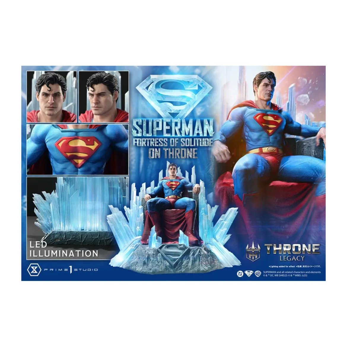 Prime 1 Studio DC Comics Throne Legacy Collection - Superman Fortress of Solitude on Throne (Design by Gabriele Dell'Otto) 1/4