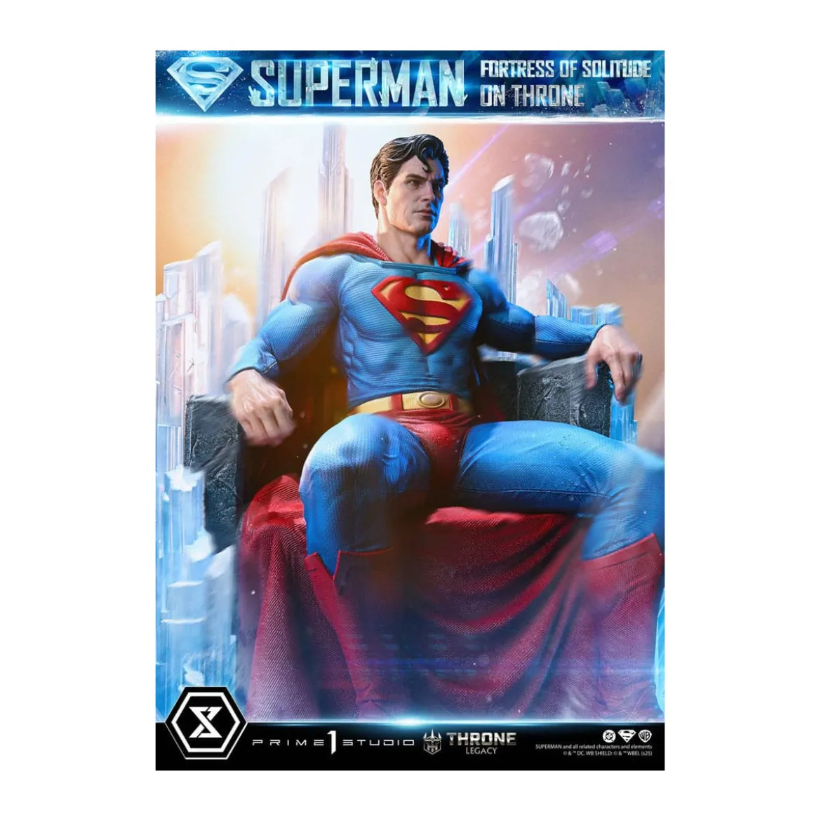 Prime 1 Studio DC Comics Throne Legacy Collection - Superman Fortress of Solitude on Throne (Design by Gabriele Dell'Otto) 1/4
