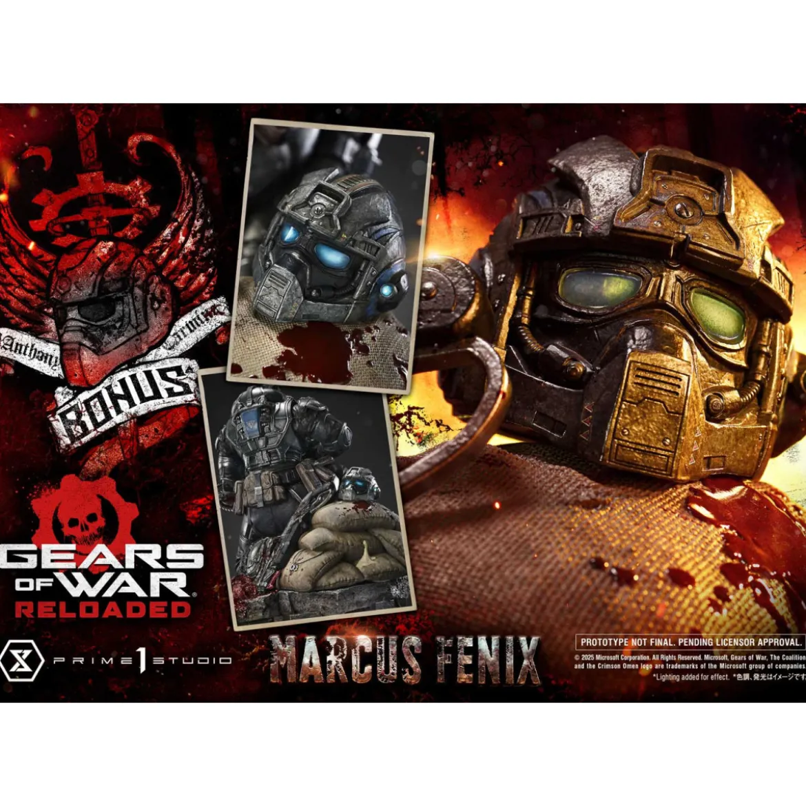 Prime 1 Studio - Gears of War Reloaded - Marcus Fenix Ultimate Bonus Version - Real Elite Masterline Series 1/3