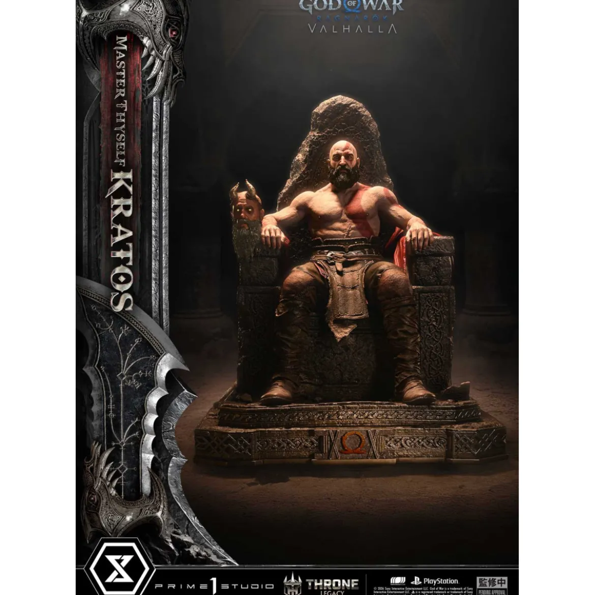 Prime 1 Studio - God of War: Ragnarok Valhalla - MASTER THYSELF KRATOS Bonus Version - Throne Legacy 1/3