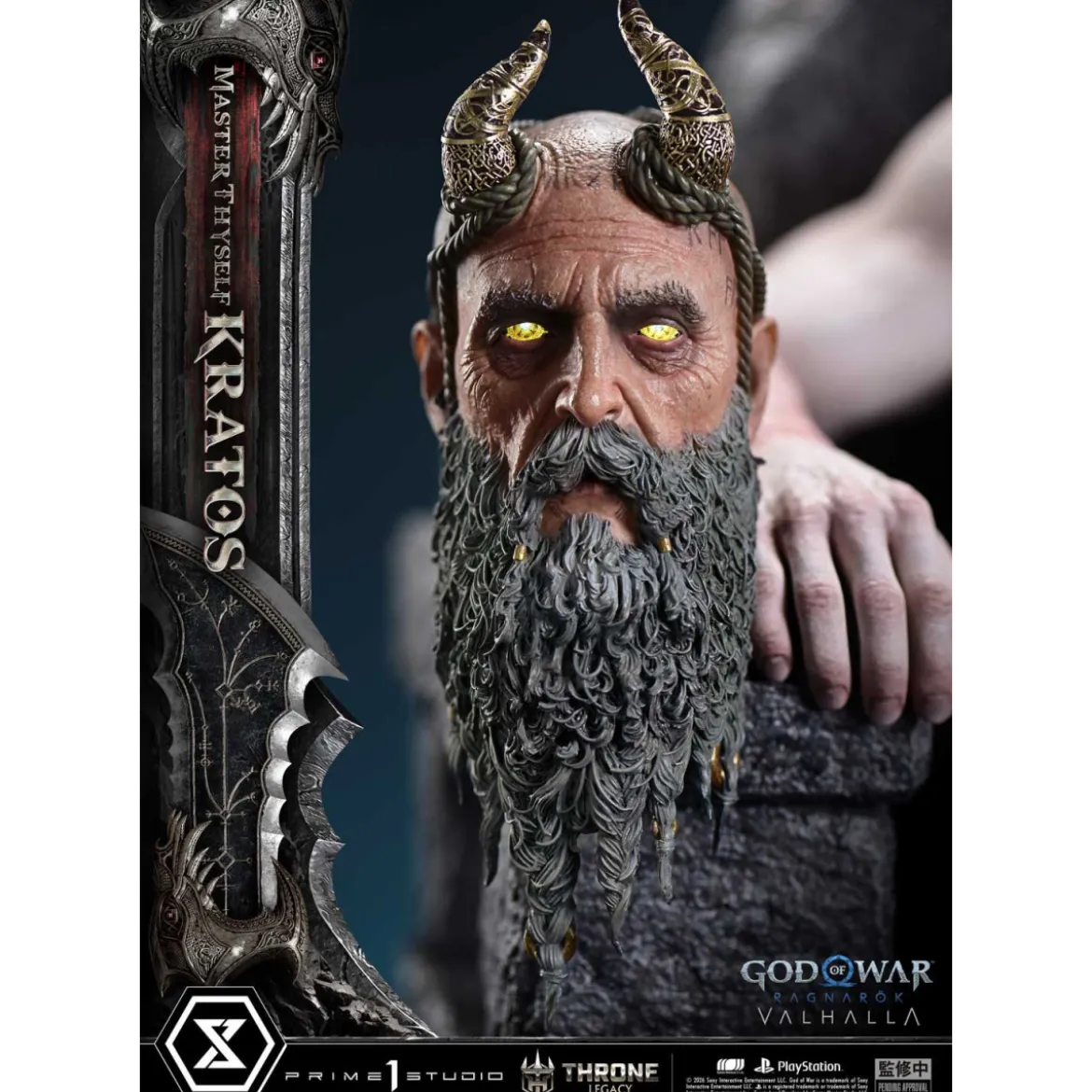 Prime 1 Studio - God of War: Ragnarok Valhalla - MASTER THYSELF KRATOS Bonus Version - Throne Legacy 1/3