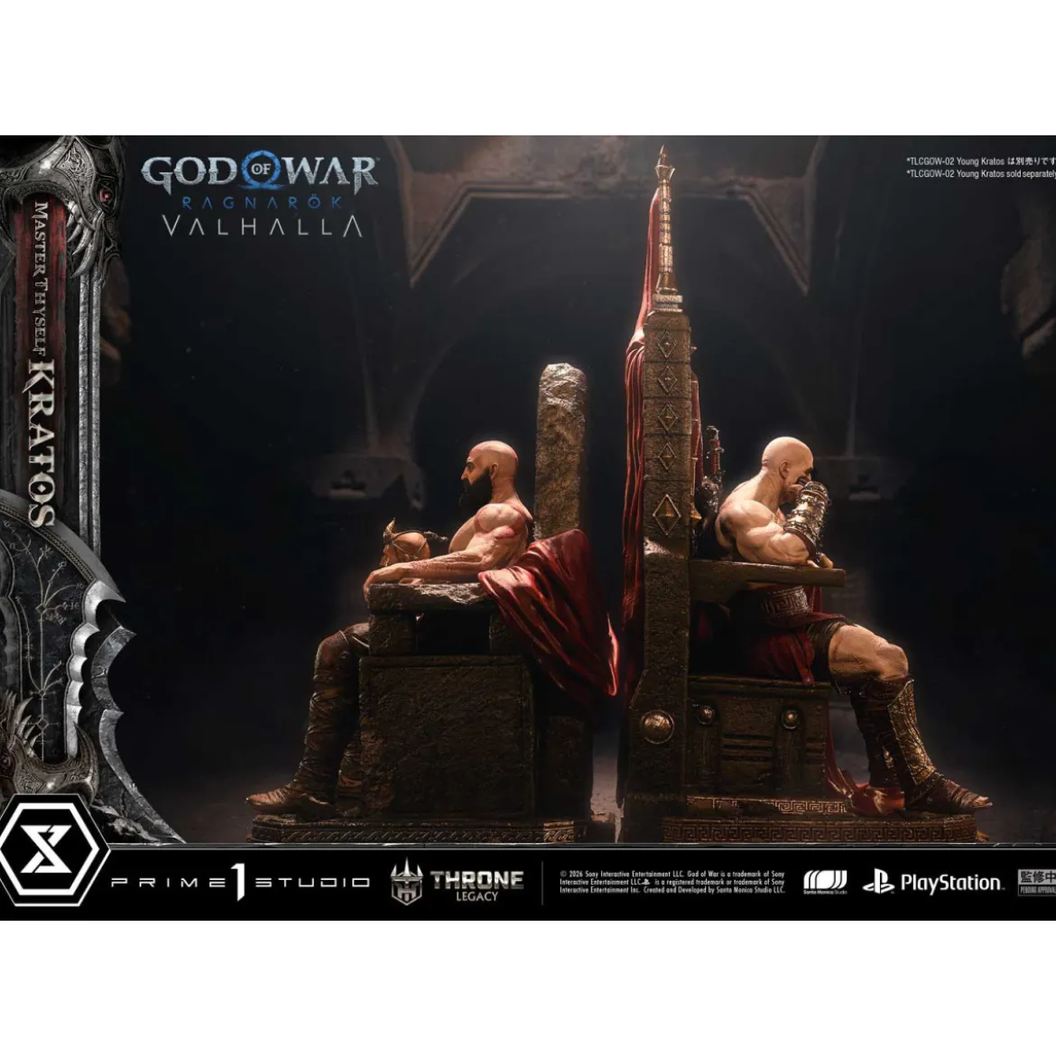 Prime 1 Studio - God of War: Ragnarok Valhalla - MASTER THYSELF KRATOS Bonus Version - Throne Legacy 1/3