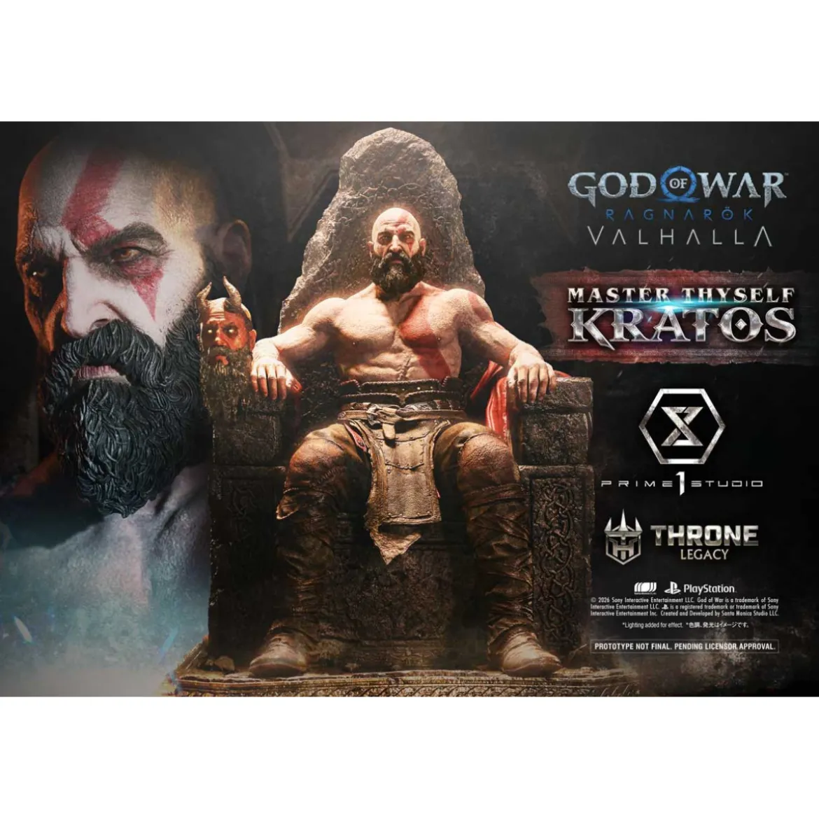 Prime 1 Studio - God of War: Ragnarok Valhalla - MASTER THYSELF KRATOS Bonus Version - Throne Legacy 1/3