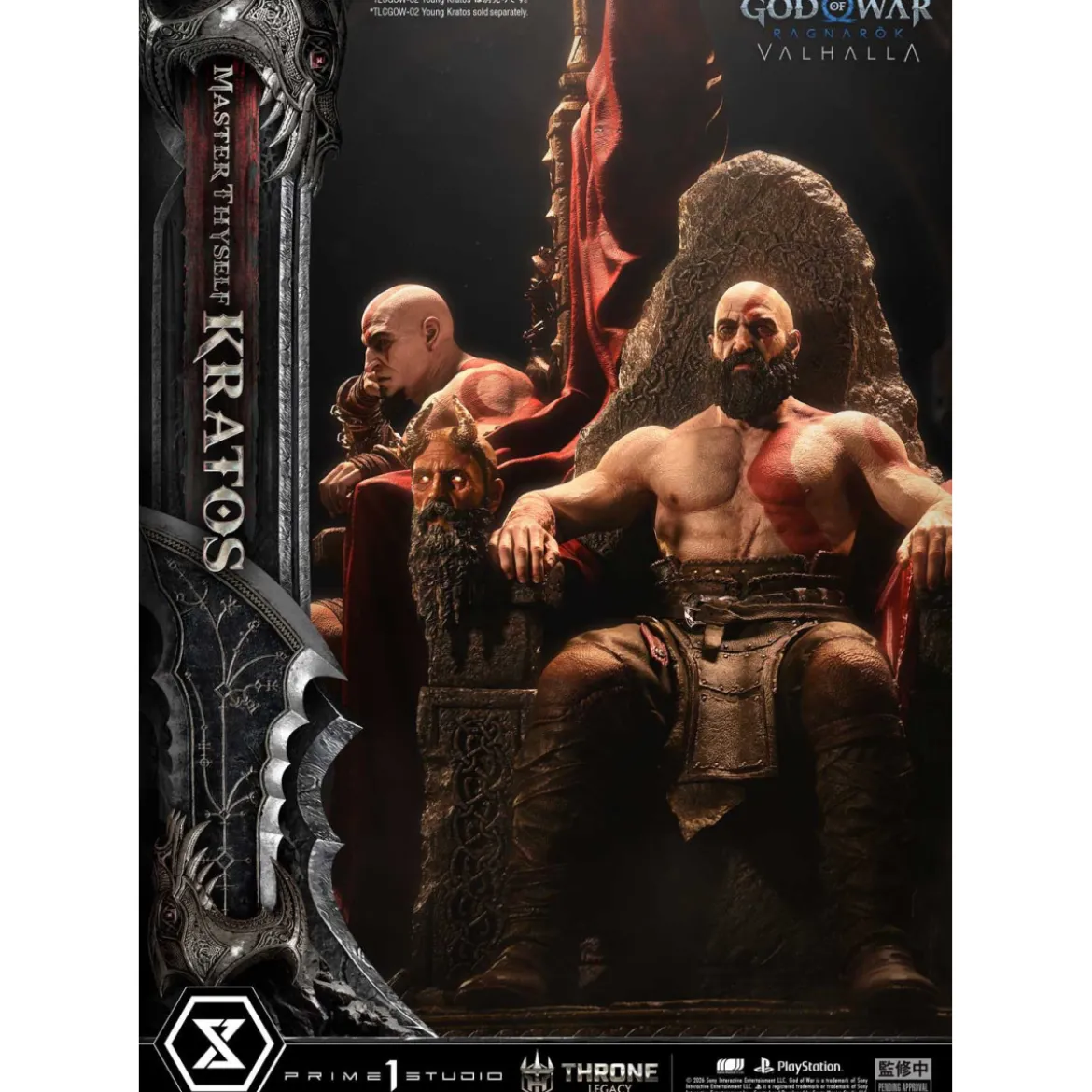 Prime 1 Studio - God of War: Ragnarok Valhalla - MASTER THYSELF KRATOS Bonus Version - Throne Legacy 1/3