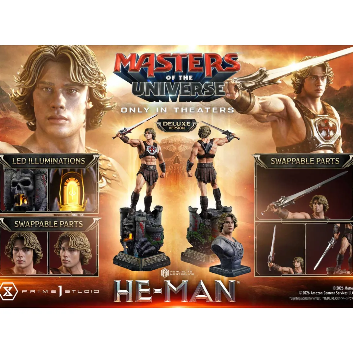 Prime 1 Studio - He-Man Deluxe Bonus Version - Masters of the Universe (2026) Real Elite Masterline 1/3