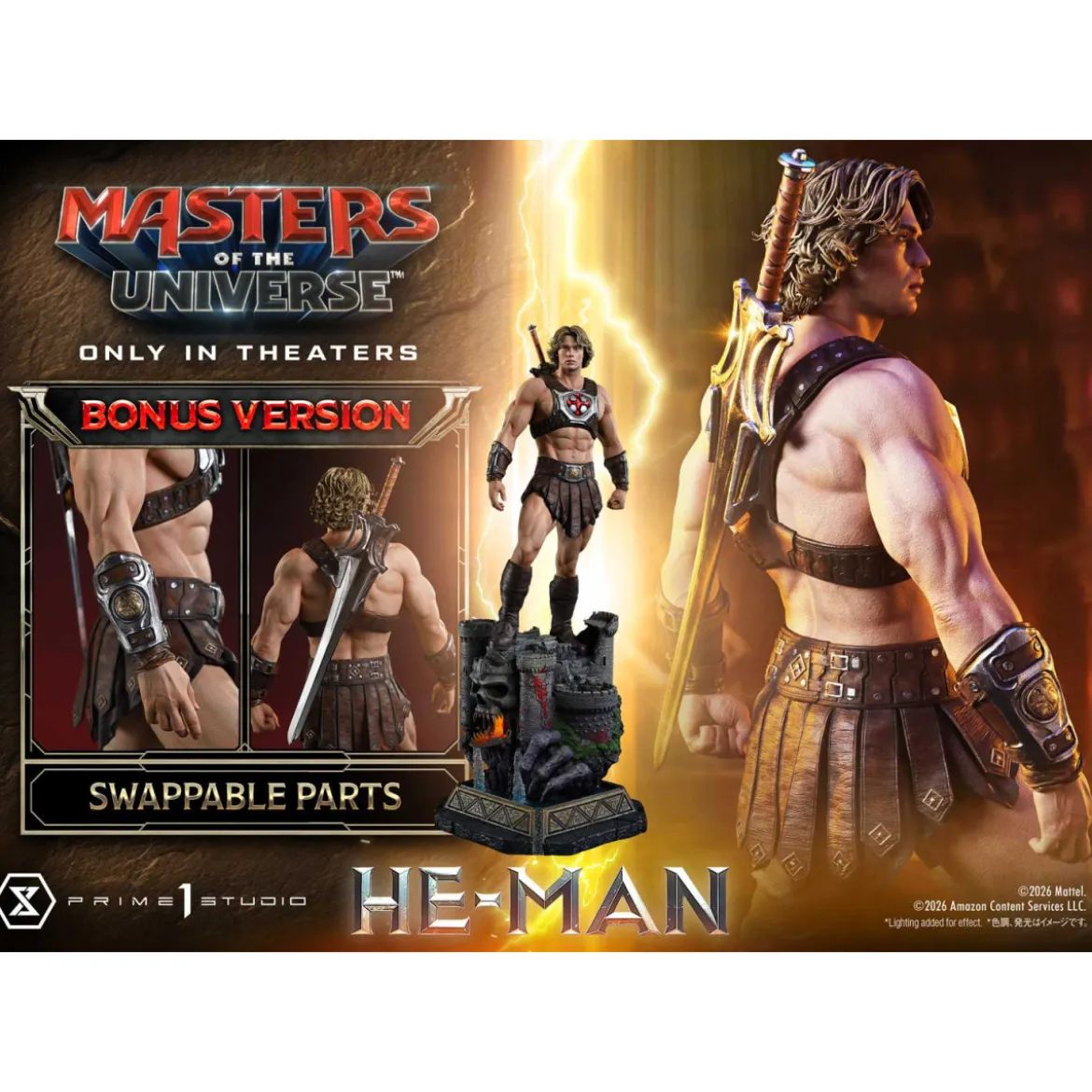 Prime 1 Studio - He-Man Deluxe Bonus Version - Masters of the Universe (2026) Real Elite Masterline 1/3