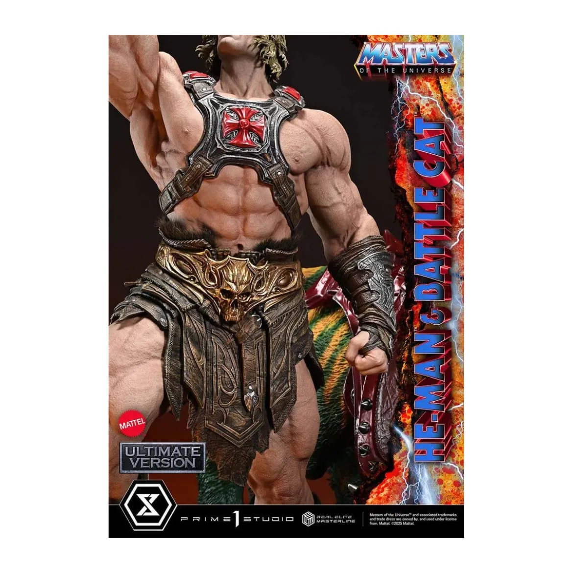 Prime 1 Studio - Masters of the Universe - He-Man & Battle Cat Ultimate Bonus Version - Real Elite Masterline Series 1/4