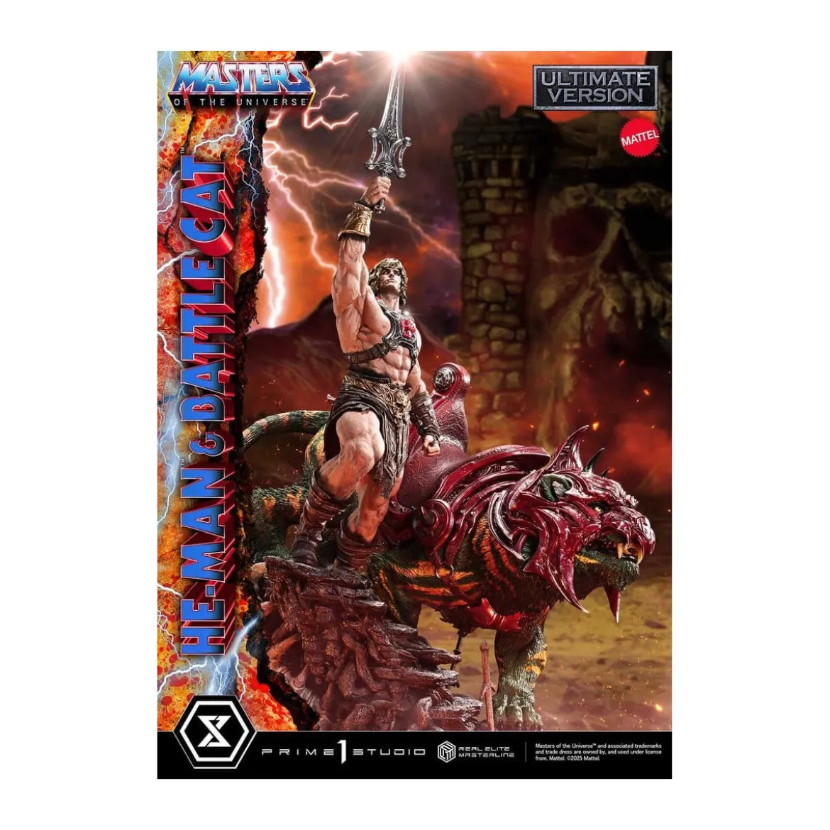 Prime 1 Studio - Masters of the Universe - He-Man & Battle Cat Ultimate Bonus Version - Real Elite Masterline Series 1/4