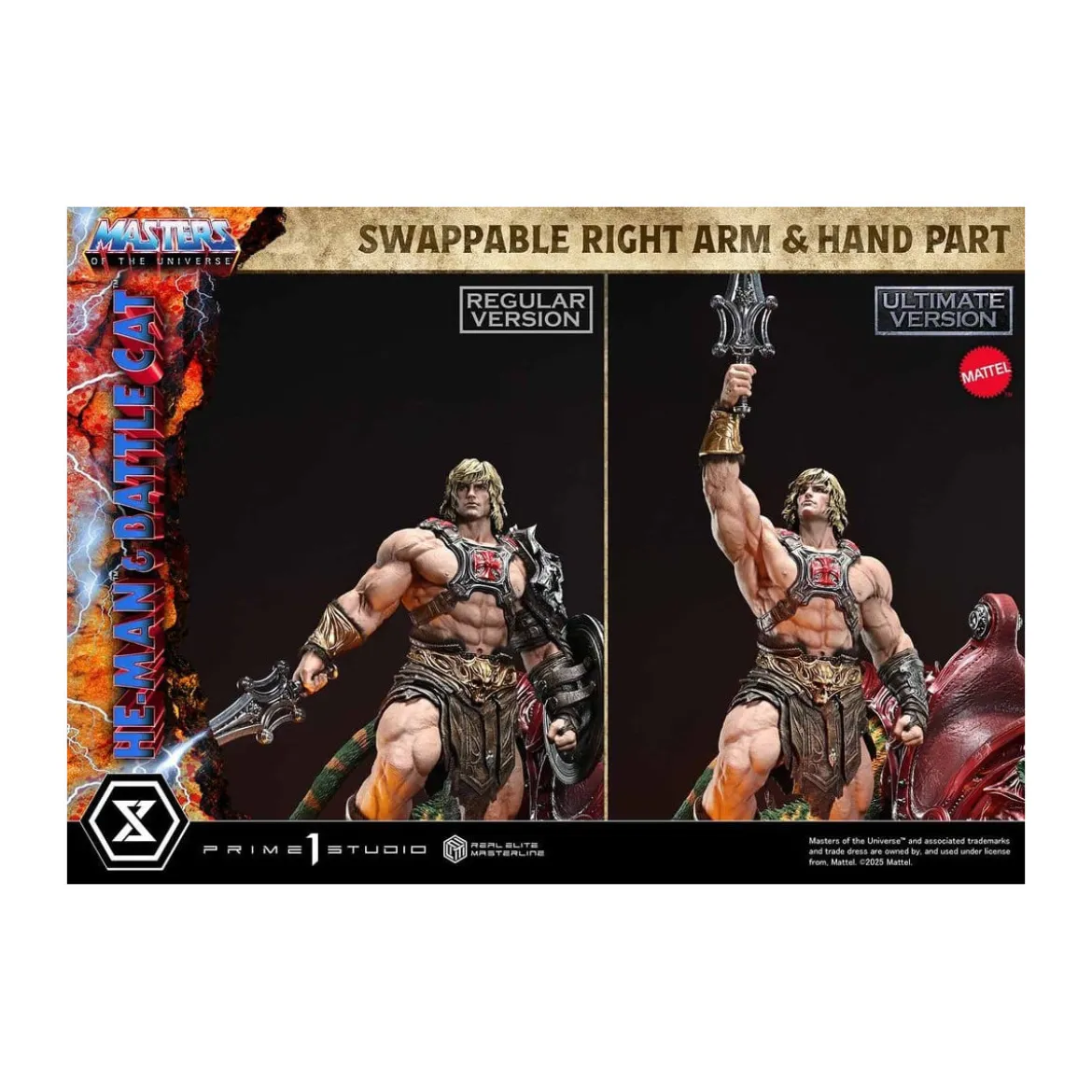 Prime 1 Studio - Masters of the Universe - He-Man & Battle Cat Ultimate Bonus Version - Real Elite Masterline Series 1/4