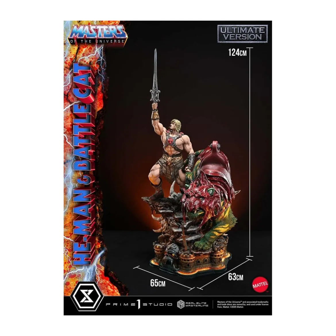 Prime 1 Studio - Masters of the Universe - He-Man & Battle Cat Ultimate Bonus Version - Real Elite Masterline Series 1/4