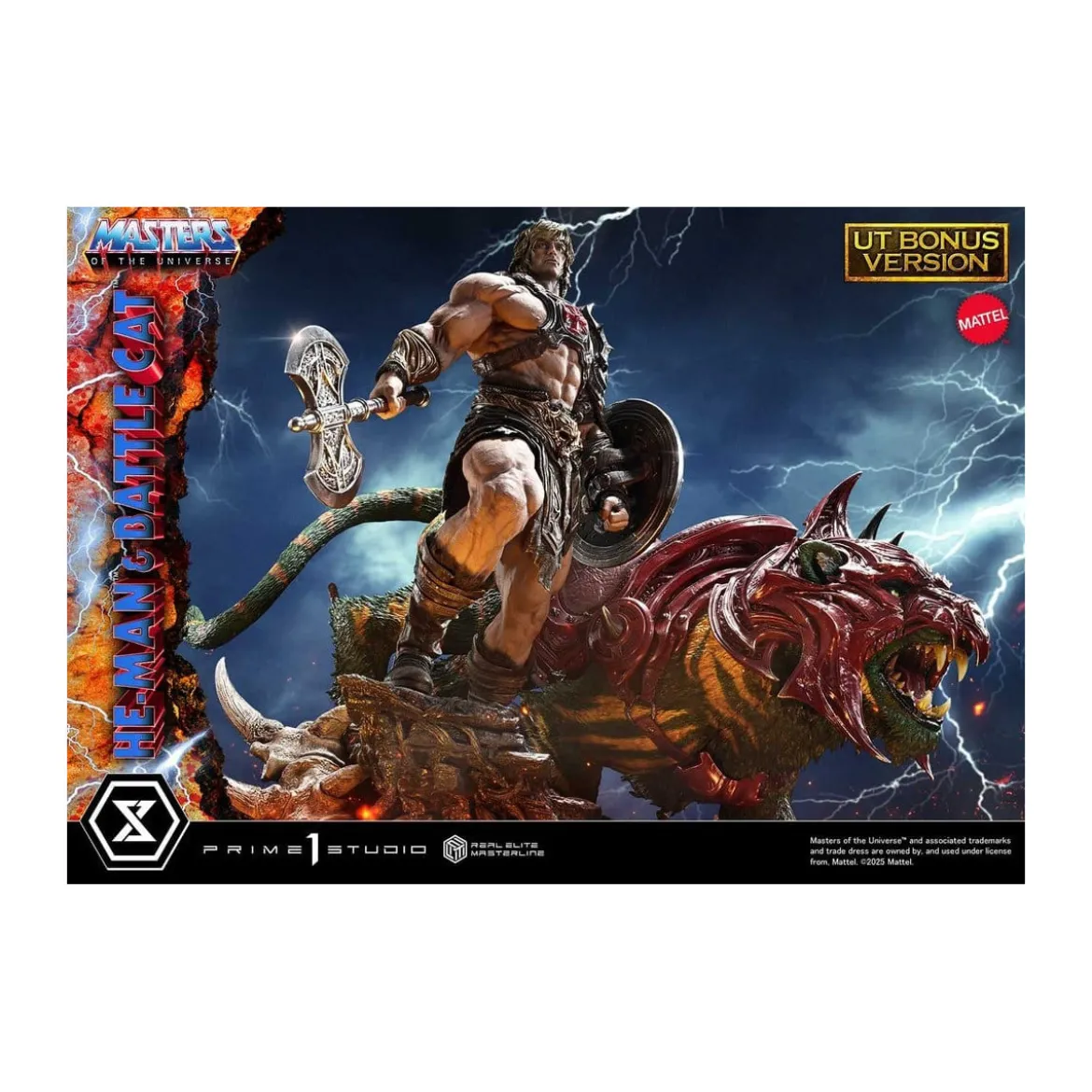 Prime 1 Studio - Masters of the Universe - He-Man & Battle Cat Ultimate Bonus Version - Real Elite Masterline Series 1/4