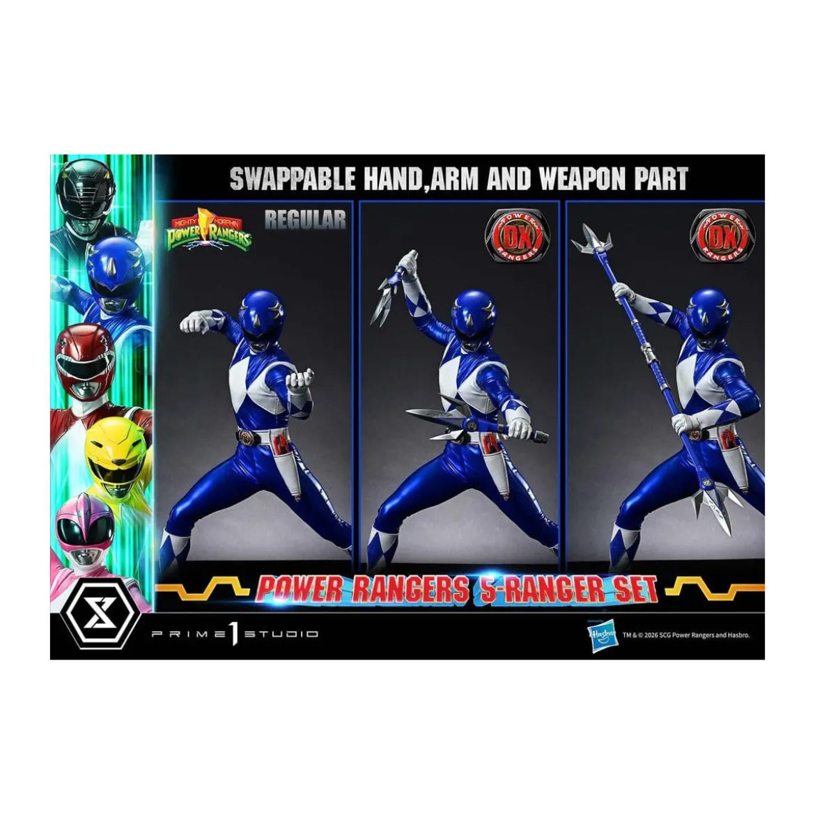 Prime 1 Studio - Mighty Morphin Power Rangers Premium Masterline Set de 5 statuettes 1/4 Deluxe Version Bonus
