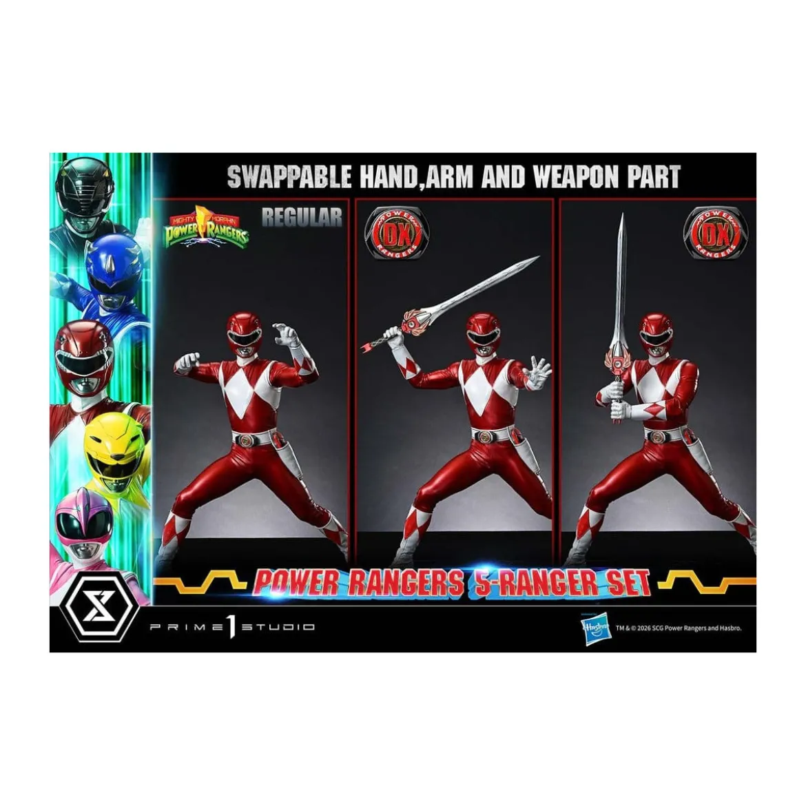 Prime 1 Studio - Mighty Morphin Power Rangers Premium Masterline Set de 5 statuettes 1/4 Deluxe Version Bonus