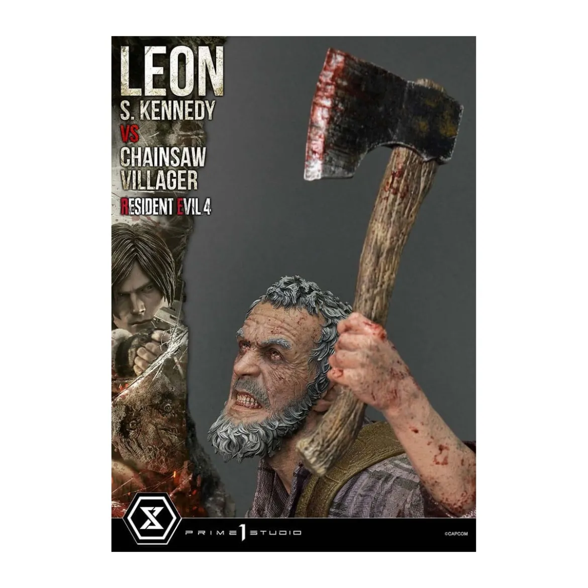 Prime 1 Studio - Resident Evil 4 Leon S. Kennedy vs. Chainsaw Villager Bonus Ver. - Ultimate Premium Masterline Series 1/4