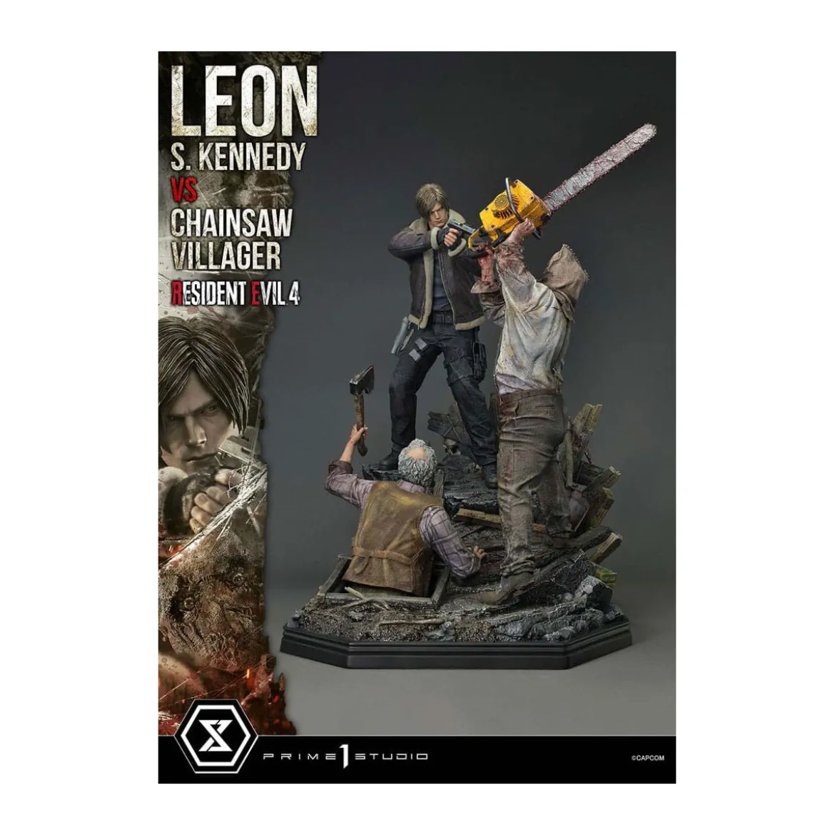 Prime 1 Studio - Resident Evil 4 Leon S. Kennedy vs. Chainsaw Villager Bonus Ver. - Ultimate Premium Masterline Series 1/4
