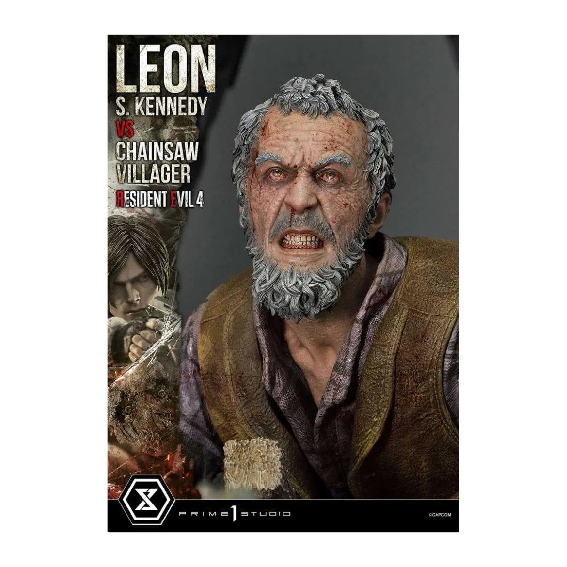 Prime 1 Studio - Resident Evil 4 Leon S. Kennedy vs. Chainsaw Villager Bonus Ver. - Ultimate Premium Masterline Series 1/4