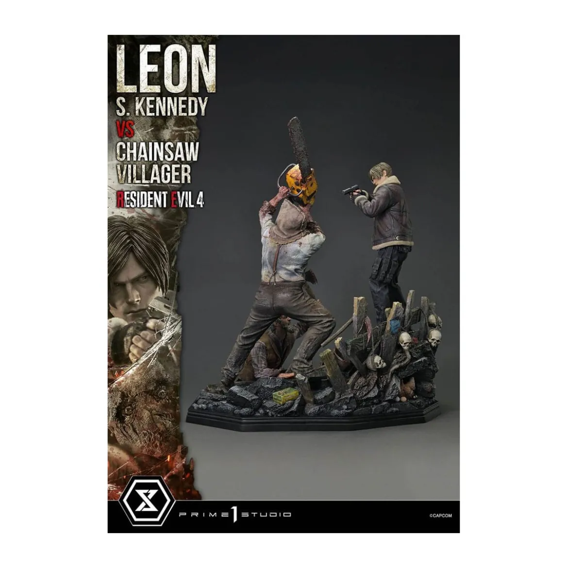 Prime 1 Studio - Resident Evil 4 Leon S. Kennedy vs. Chainsaw Villager Bonus Ver. - Ultimate Premium Masterline Series 1/4