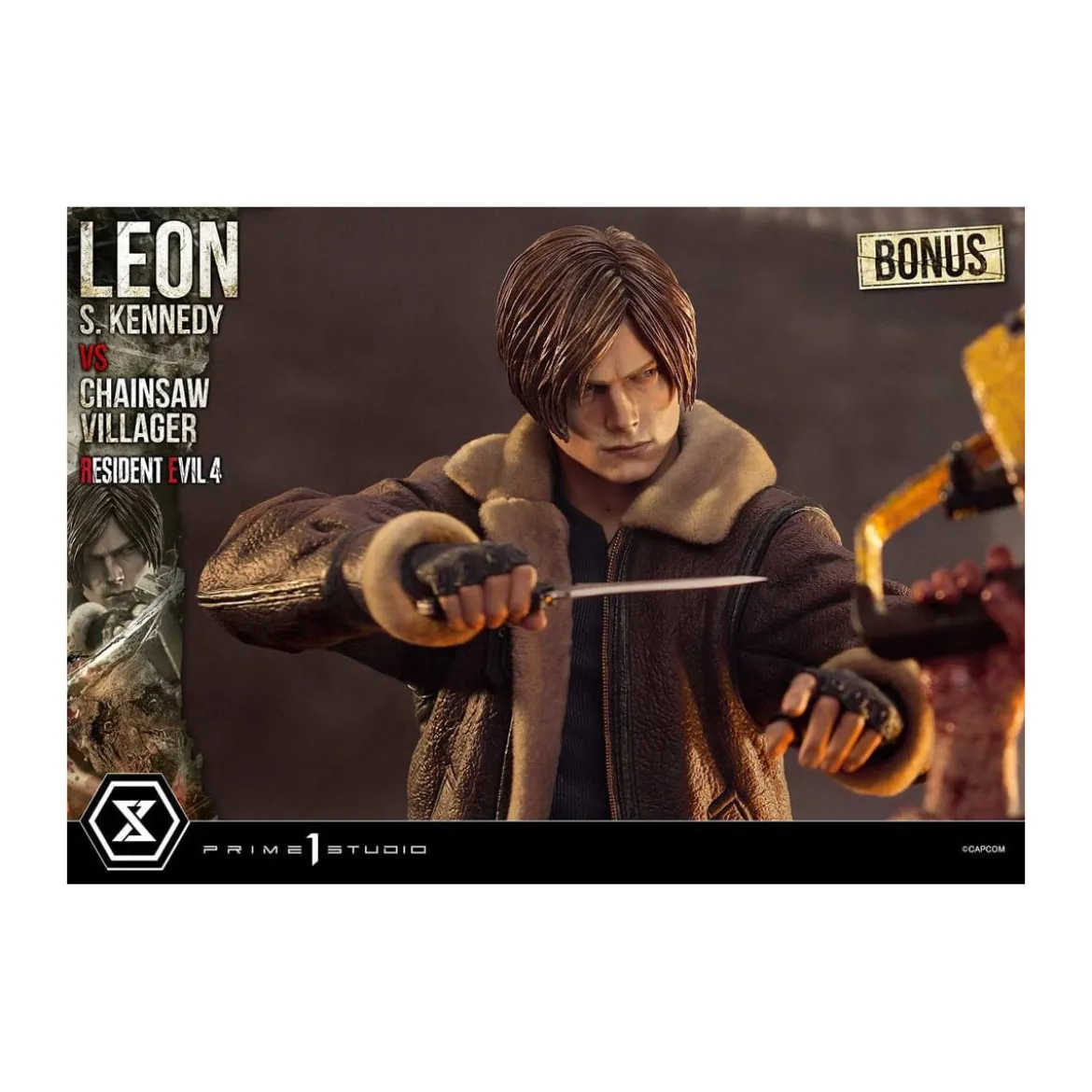 Prime 1 Studio - Resident Evil 4 Leon S. Kennedy vs. Chainsaw Villager Bonus Ver. - Ultimate Premium Masterline Series 1/4