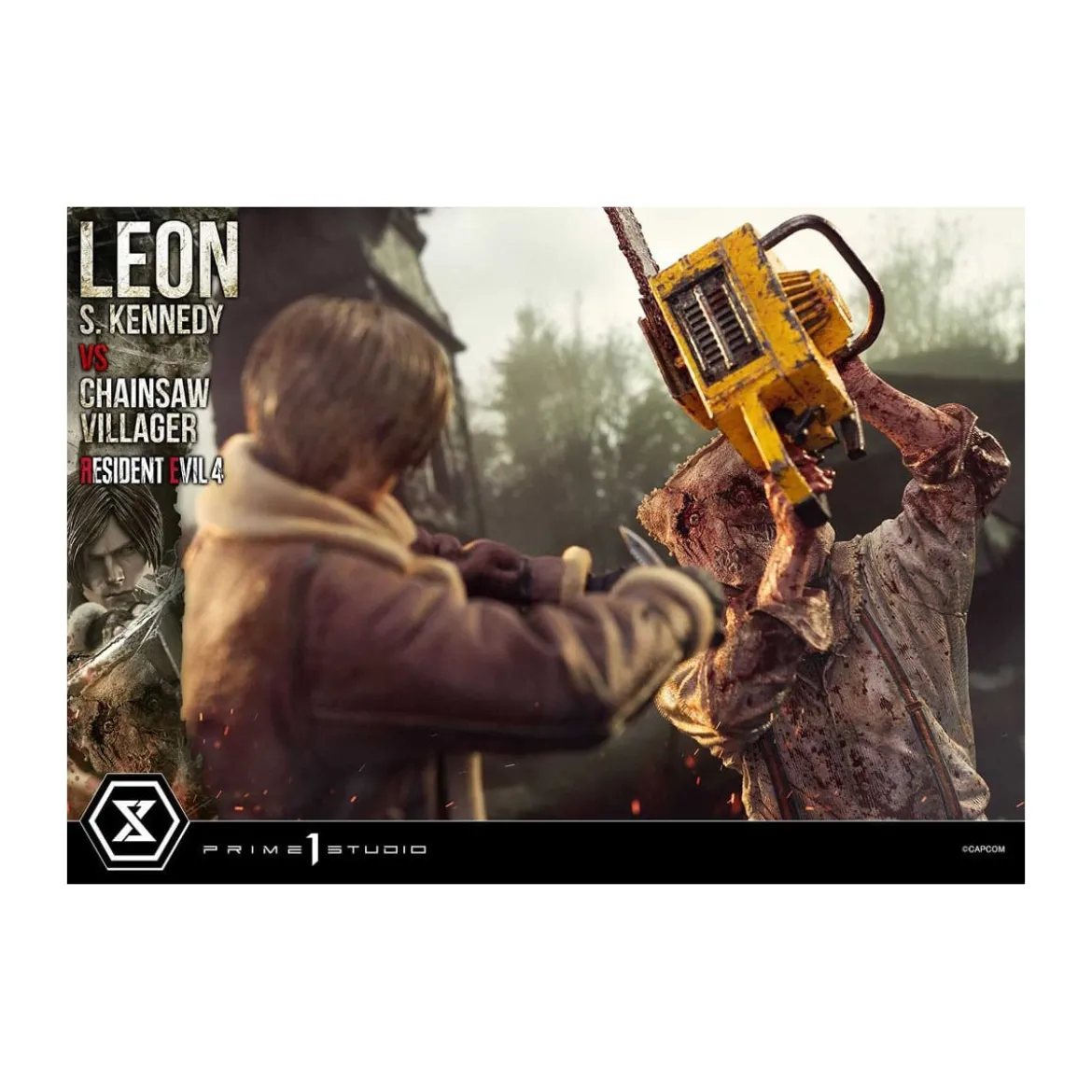 Prime 1 Studio - Resident Evil 4 Leon S. Kennedy vs. Chainsaw Villager Bonus Ver. - Ultimate Premium Masterline Series 1/4