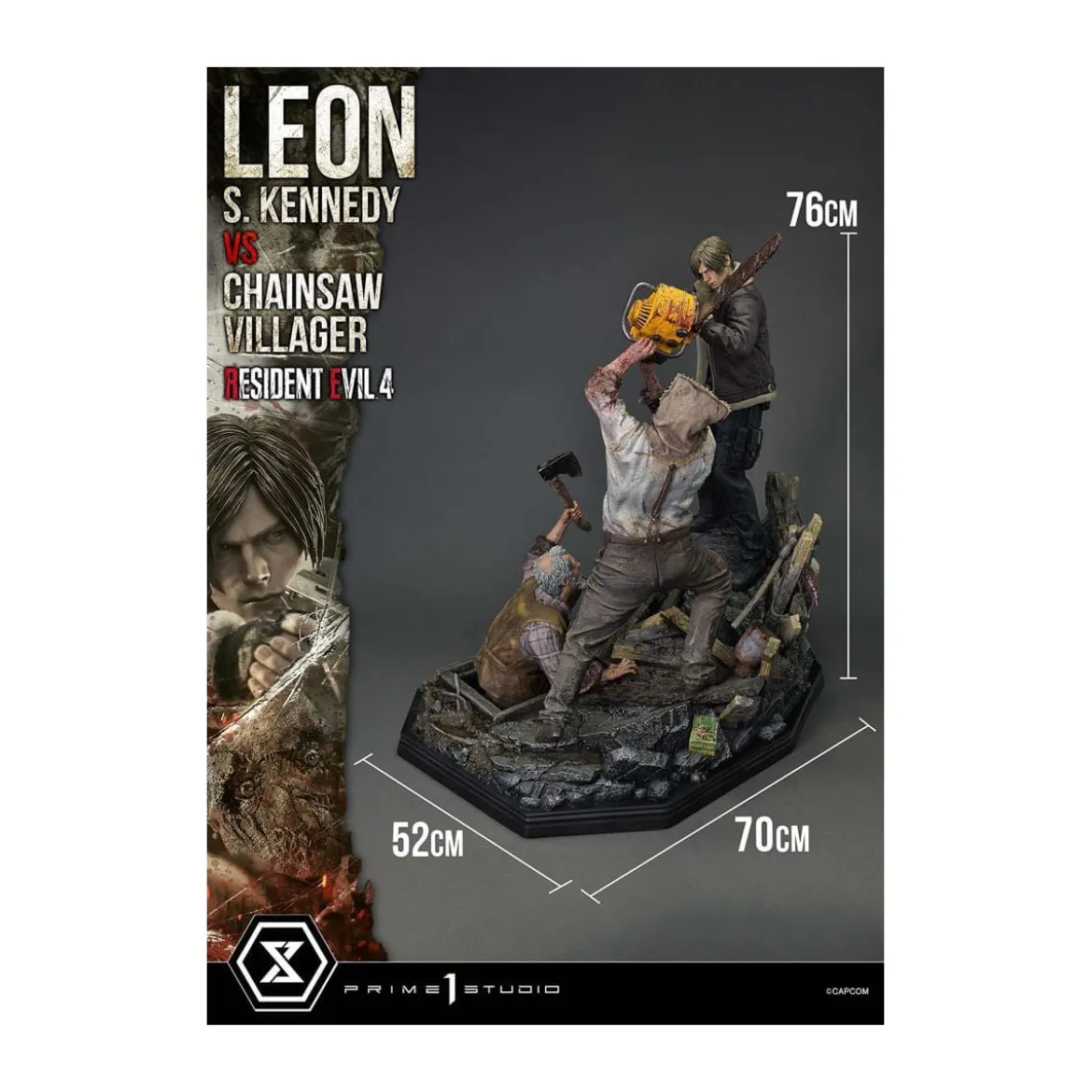 Prime 1 Studio - Resident Evil 4 Leon S. Kennedy vs. Chainsaw Villager Bonus Ver. - Ultimate Premium Masterline Series 1/4